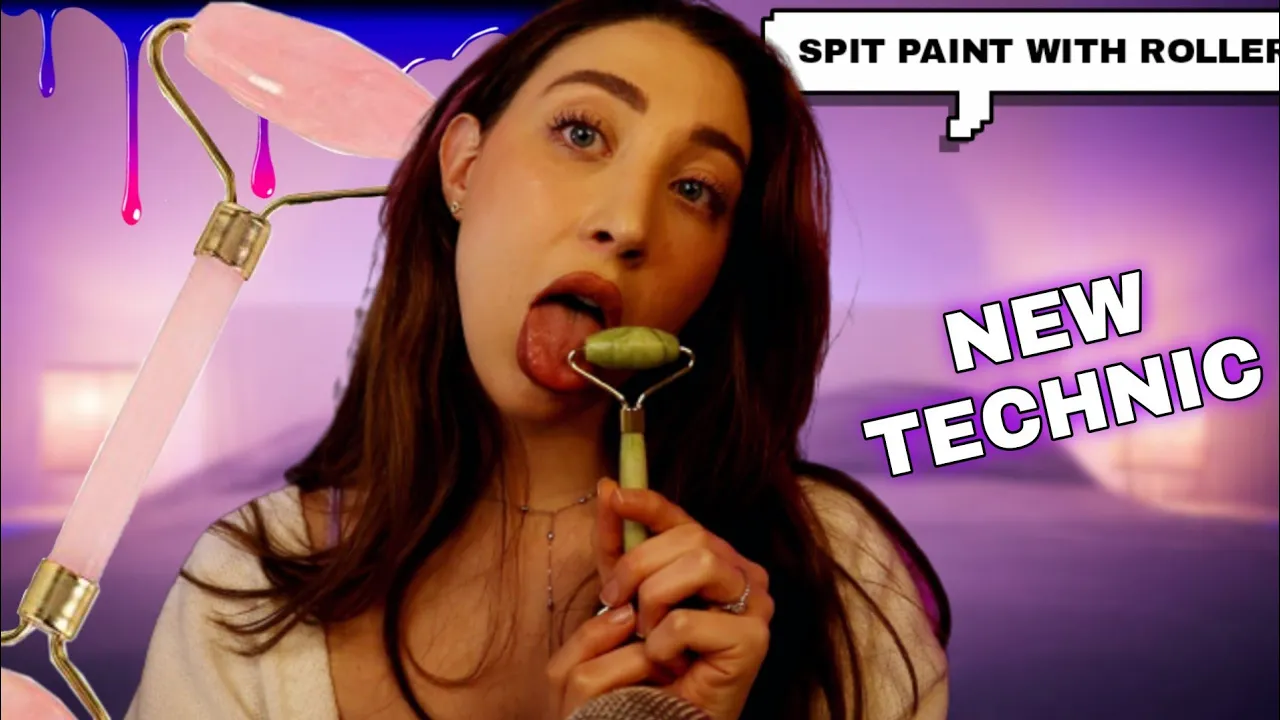 ASMR SPIT PAINTING YOU WITH A ROLLER | NEW TECHNIC! MOUTH SOUNDS ASMR ASMR SPIT PAINTING YOU WITH A ROLLER | NEW TECHNIC! MOUTH SOUNDS ASMR