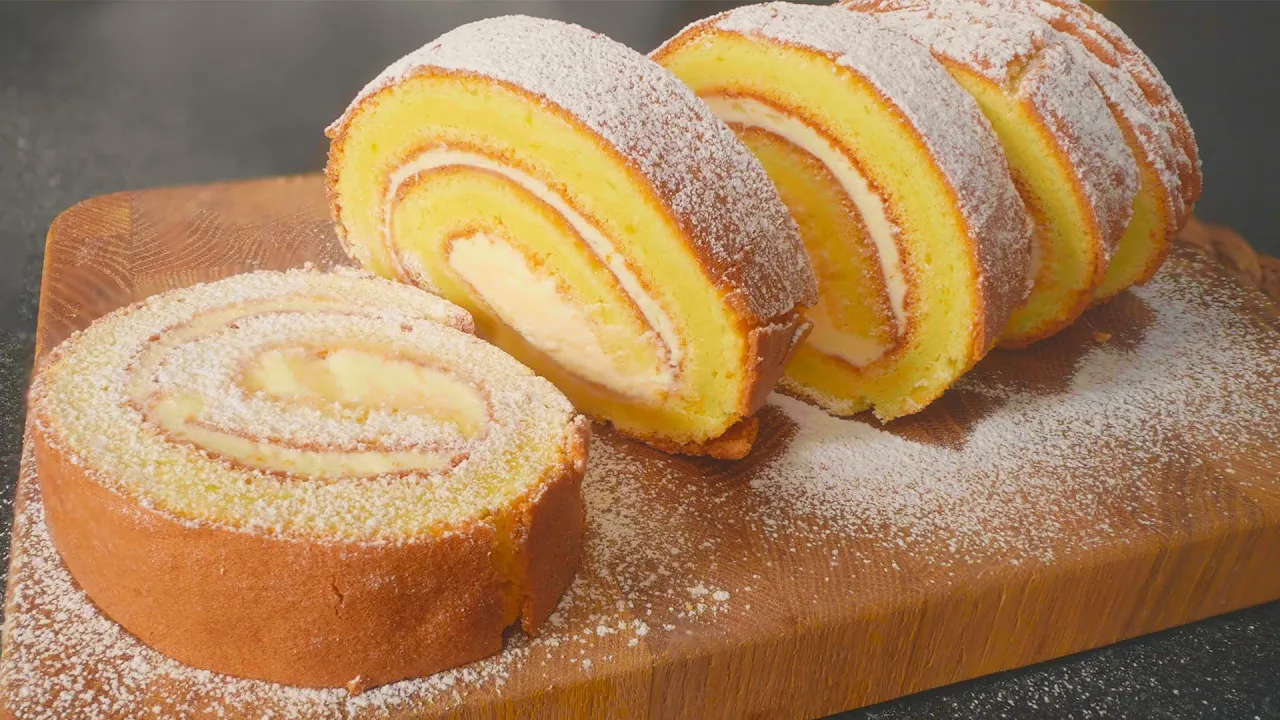 瑞士柠檬卷蛋糕食谱 ASMR烘焙 StacyAster