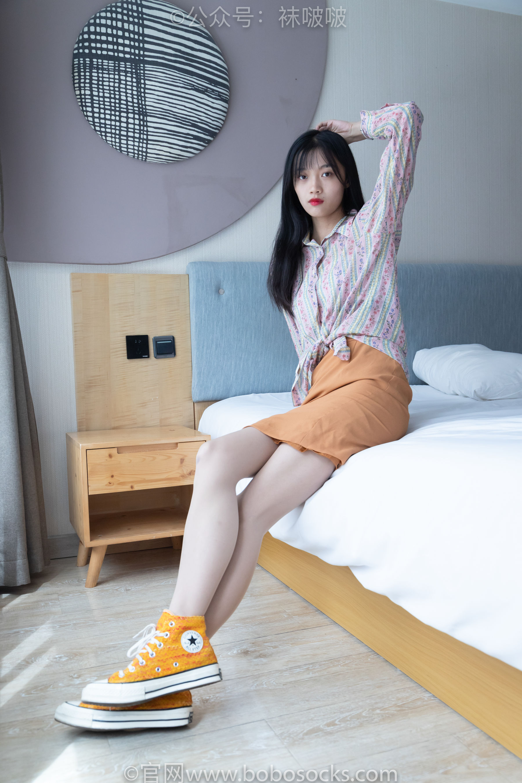 BoBoSocks袜啵啵 No.008 涵涵-帆布鞋、白色短棉袜、肉丝_第5张