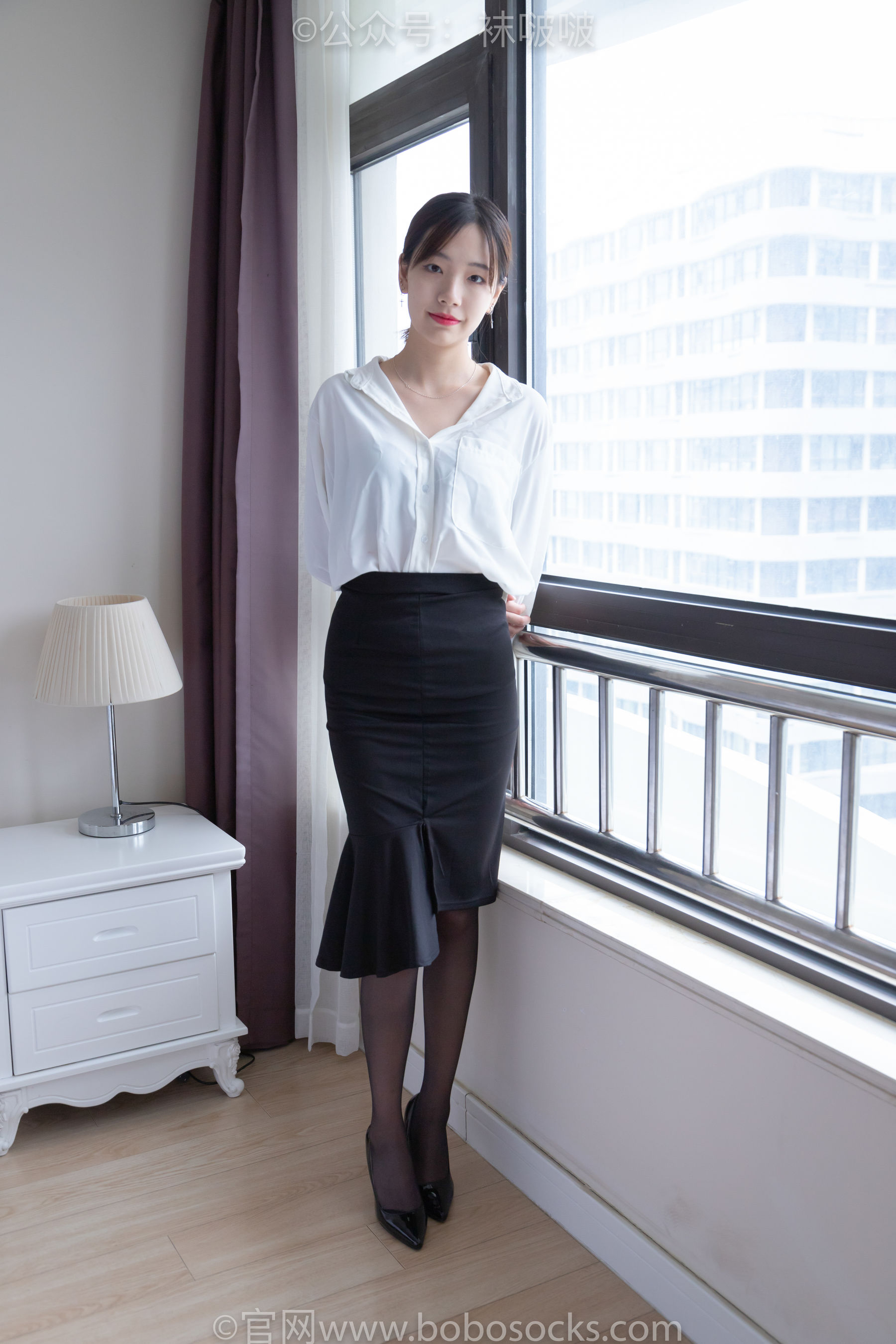 BoBoSocks袜啵啵 No.017 小甜豆-OL制服、高跟鞋、黑丝_第5张