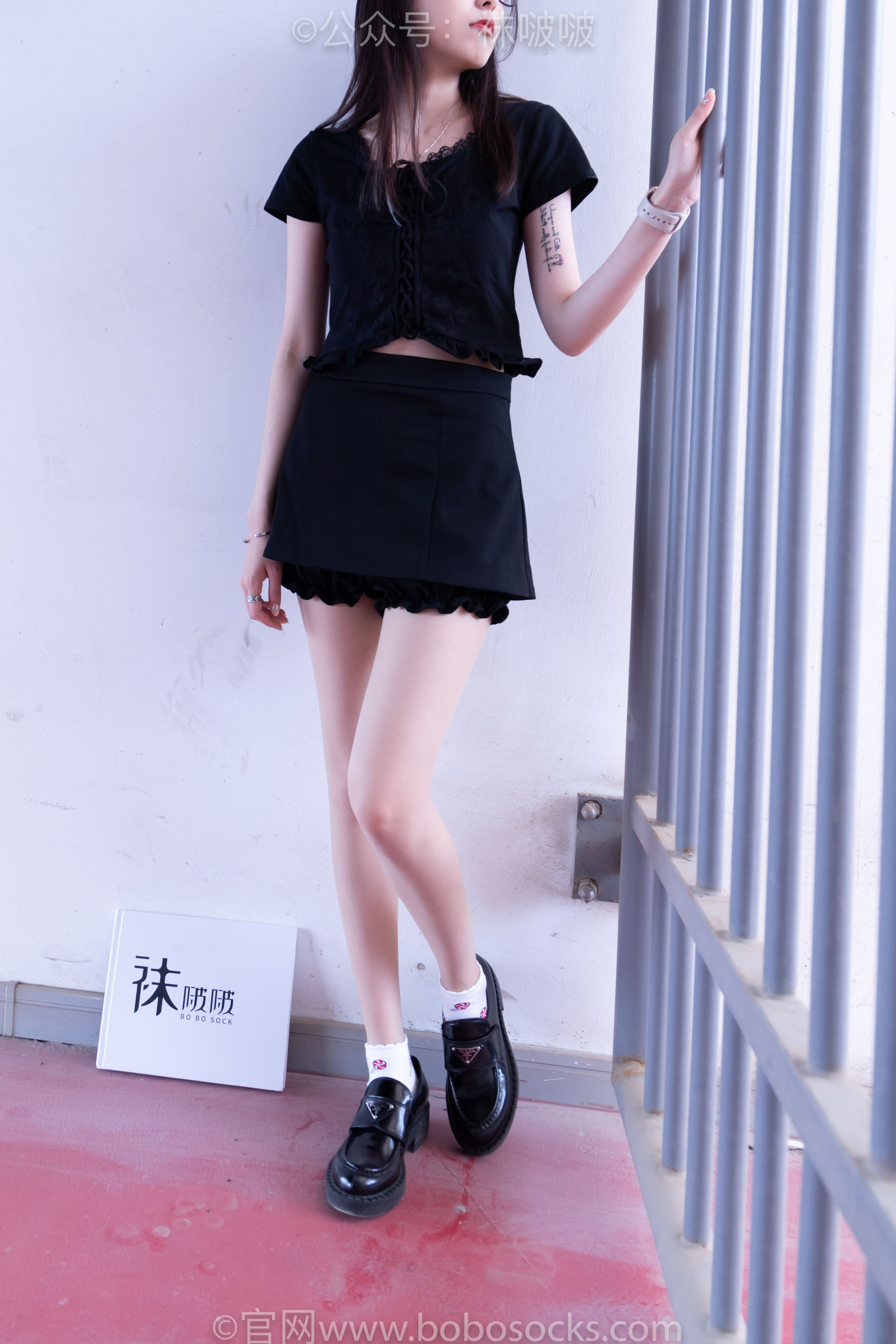 BoBoSocks袜啵啵 No.030 稚予- 皮鞋、短白棉袜、肉丝_第4张