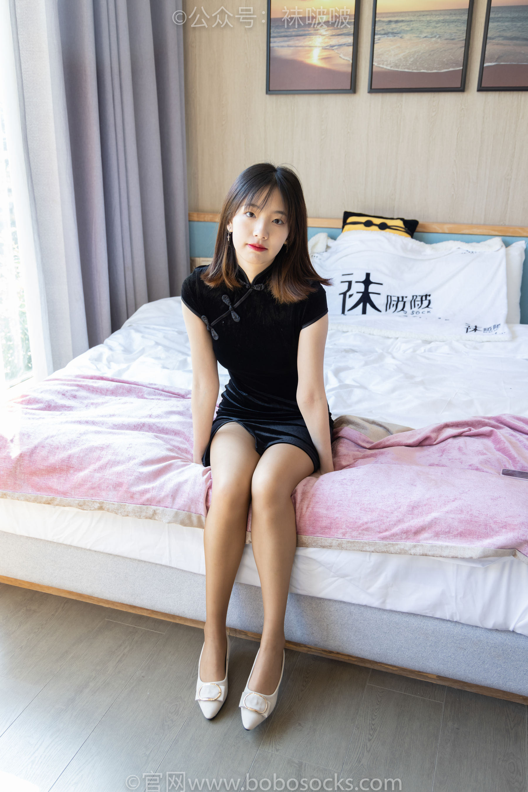 BoBoSocks袜啵啵 No.035 小甜豆-平底鞋、薄灰丝、薄咖啡丝_第1张