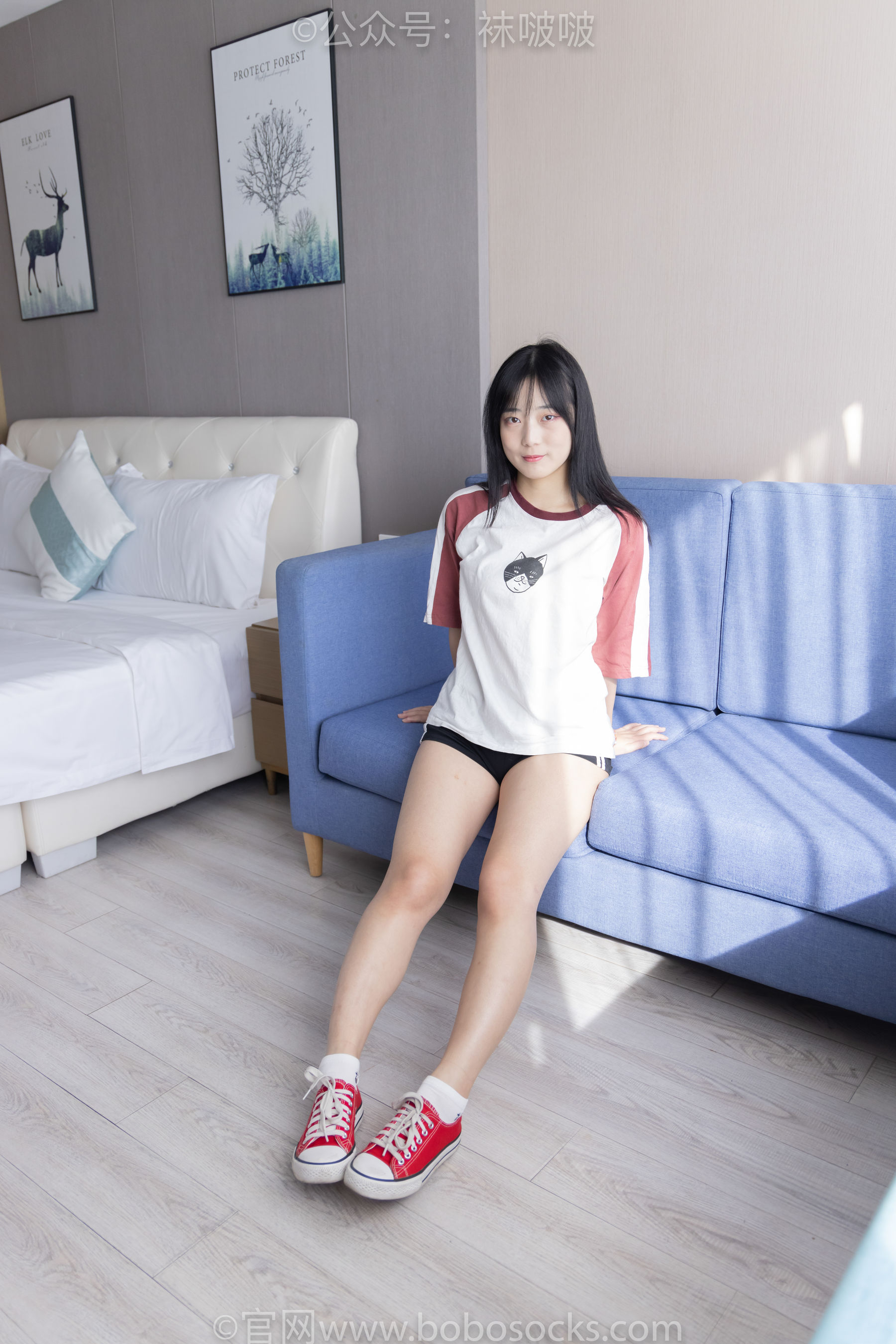 BoBoSocks袜啵啵 No.036 菠萝-帆布鞋、白棉袜、裸足_第2张