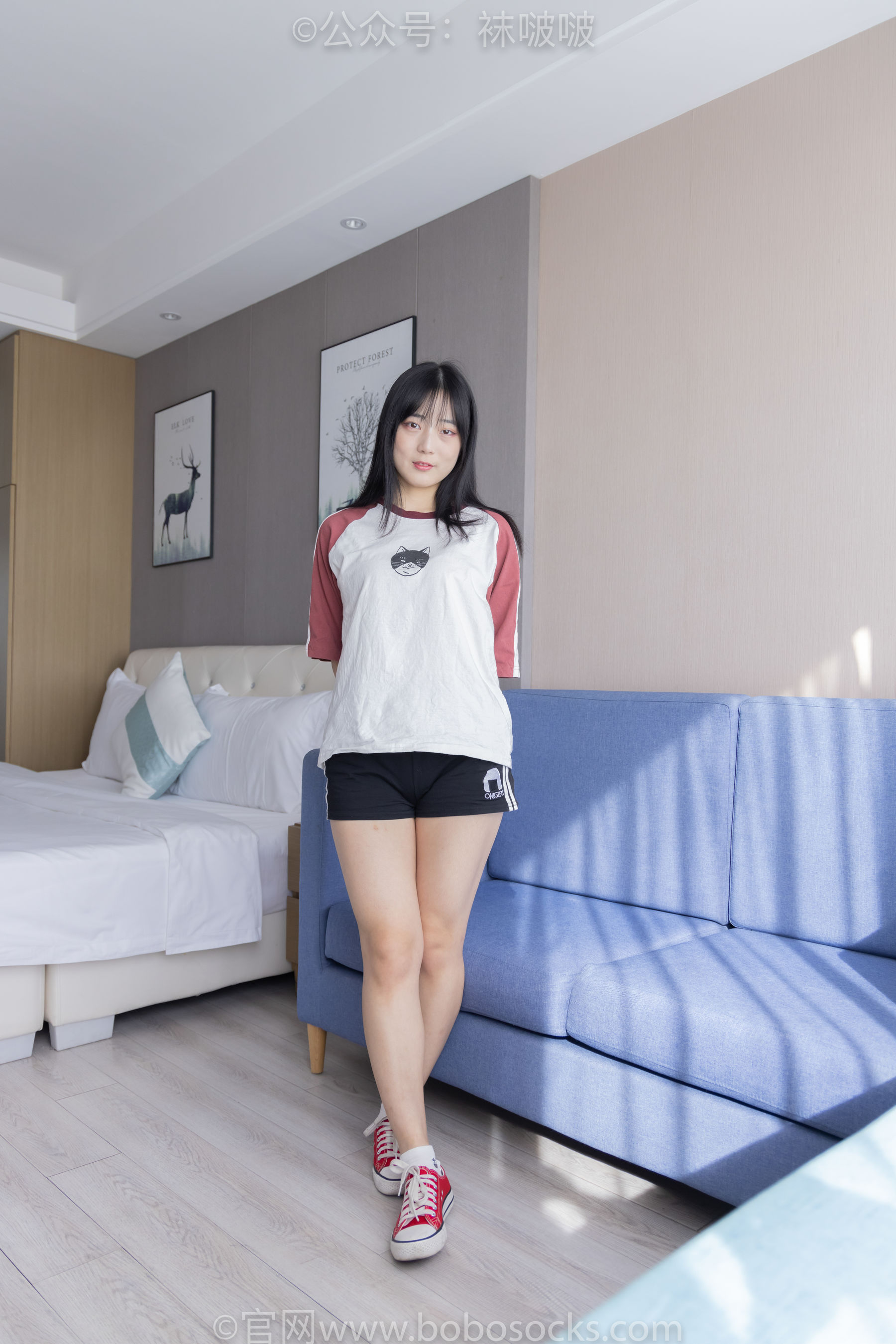 BoBoSocks袜啵啵 No.036 菠萝-帆布鞋、白棉袜、裸足_第5张