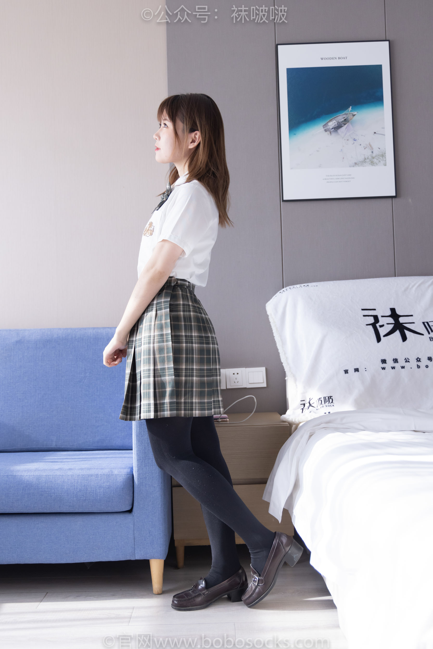 BoBoSocks袜啵啵 No.056 朵朵-JK制服、皮鞋、厚黑丝_第2张