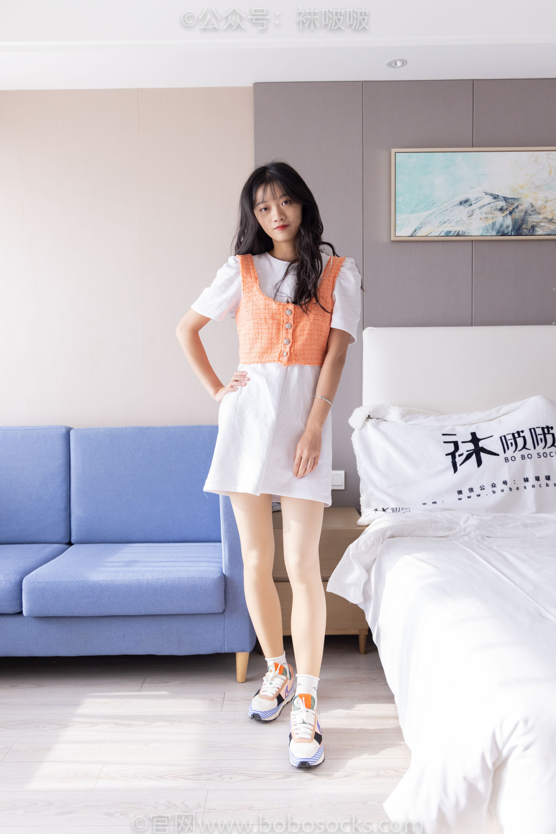 BoBoSocks袜啵啵 No.062 涵涵-运动鞋、白棉袜、厚肉丝_第4张
