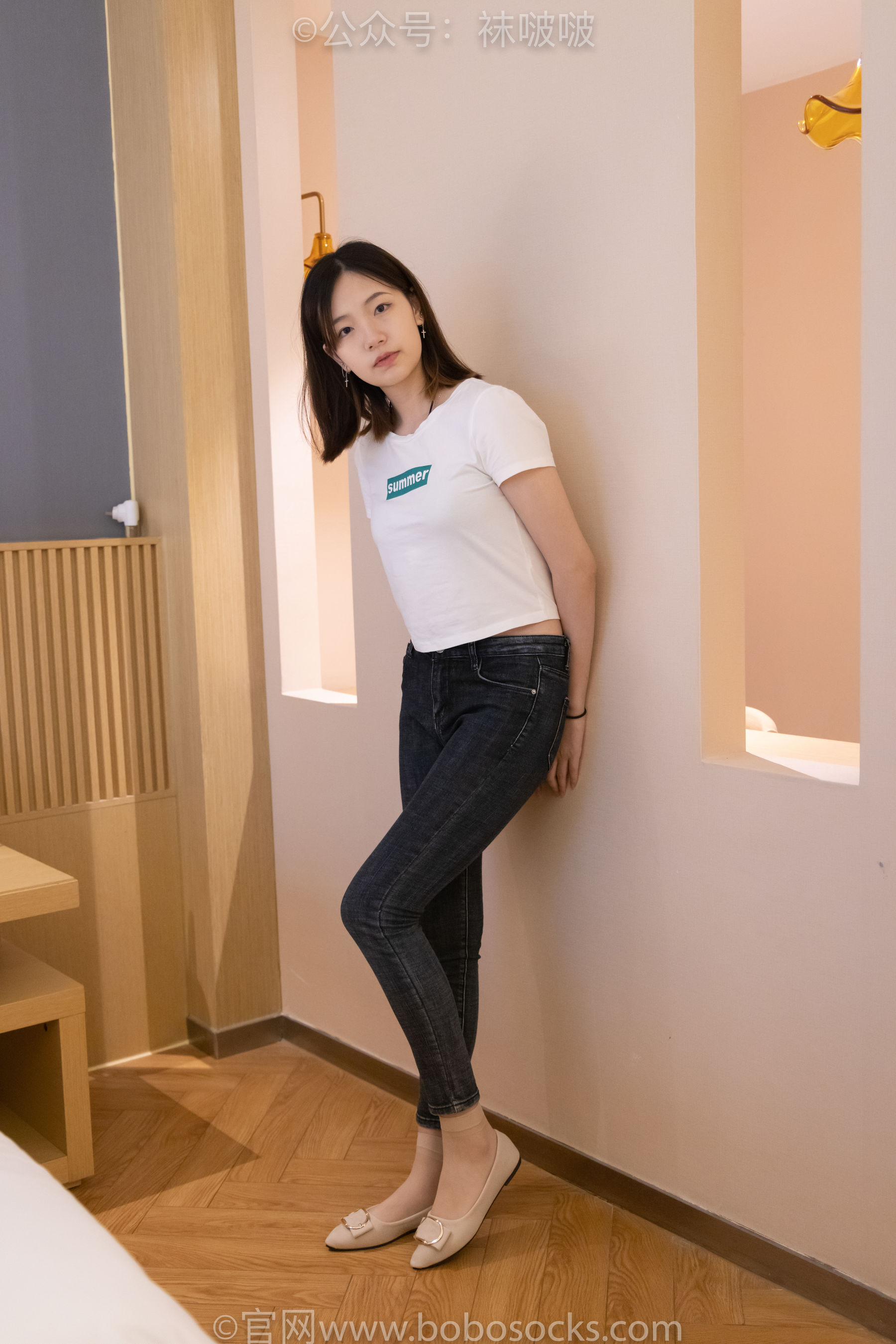 BoBoSocks袜啵啵 No.063 小甜豆-平底鞋、短肉丝、短咖啡丝、裸足_第3张