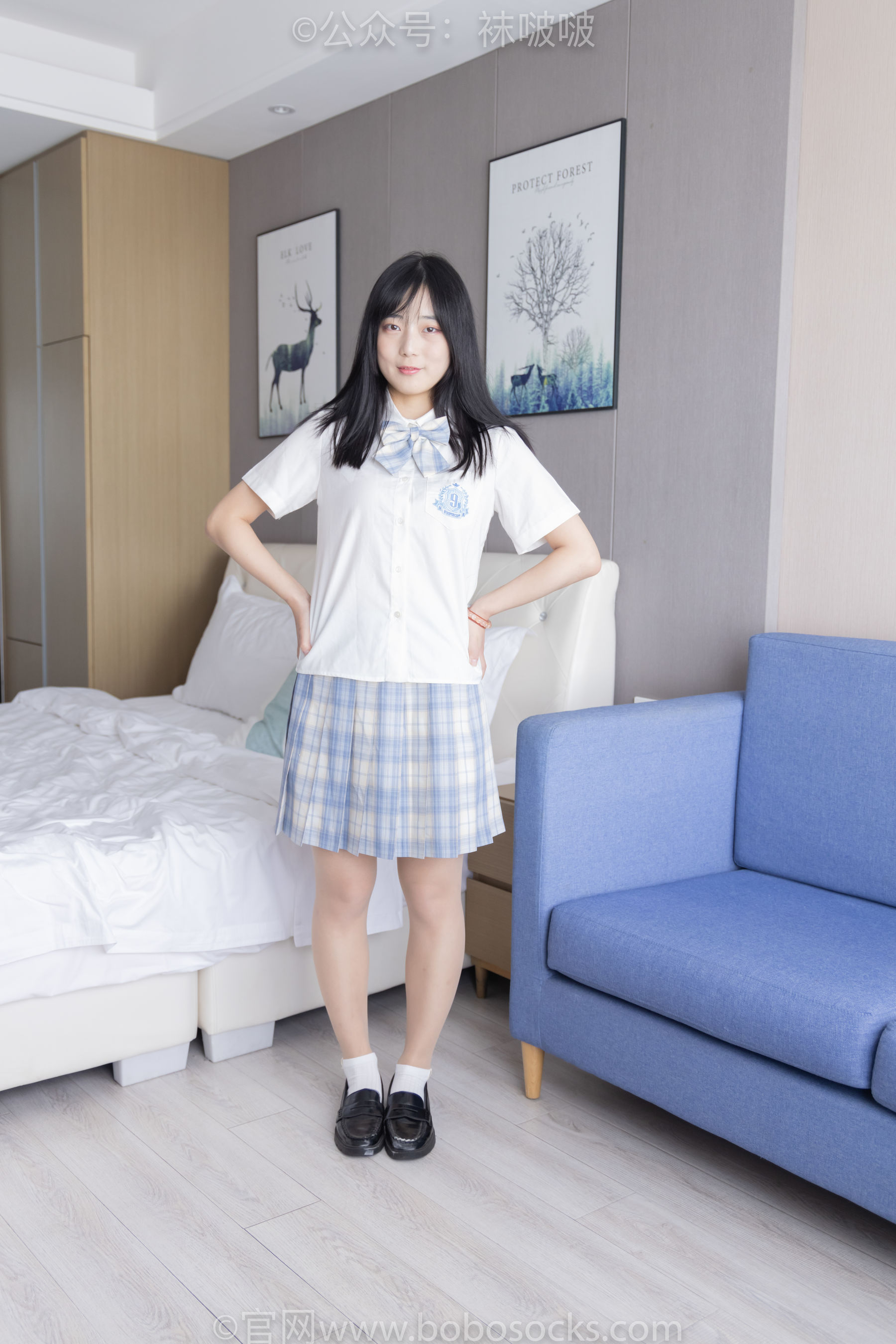 BoBoSocks袜啵啵 No.068 菠萝-JK制服、皮鞋、短白棉袜、肉丝_第5张