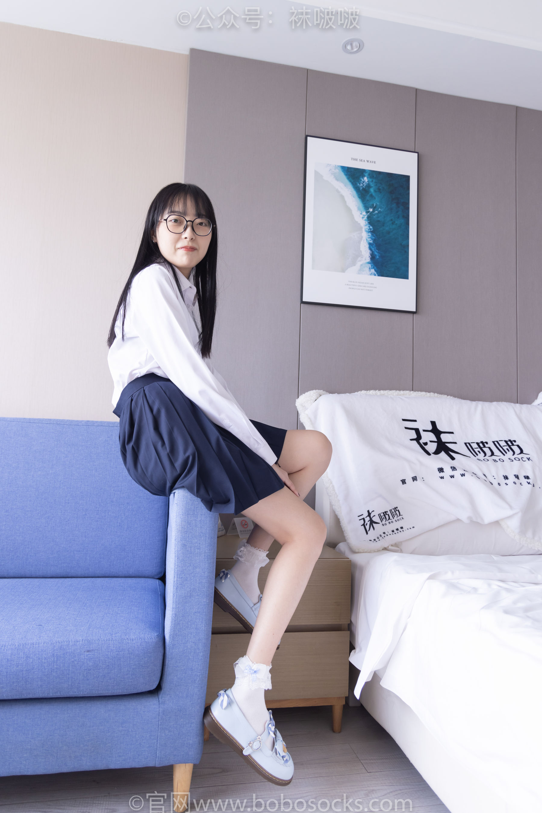 BoBoSocks袜啵啵 No.070 稚予-皮鞋、拖鞋、过膝袜、白棉袜_第4张