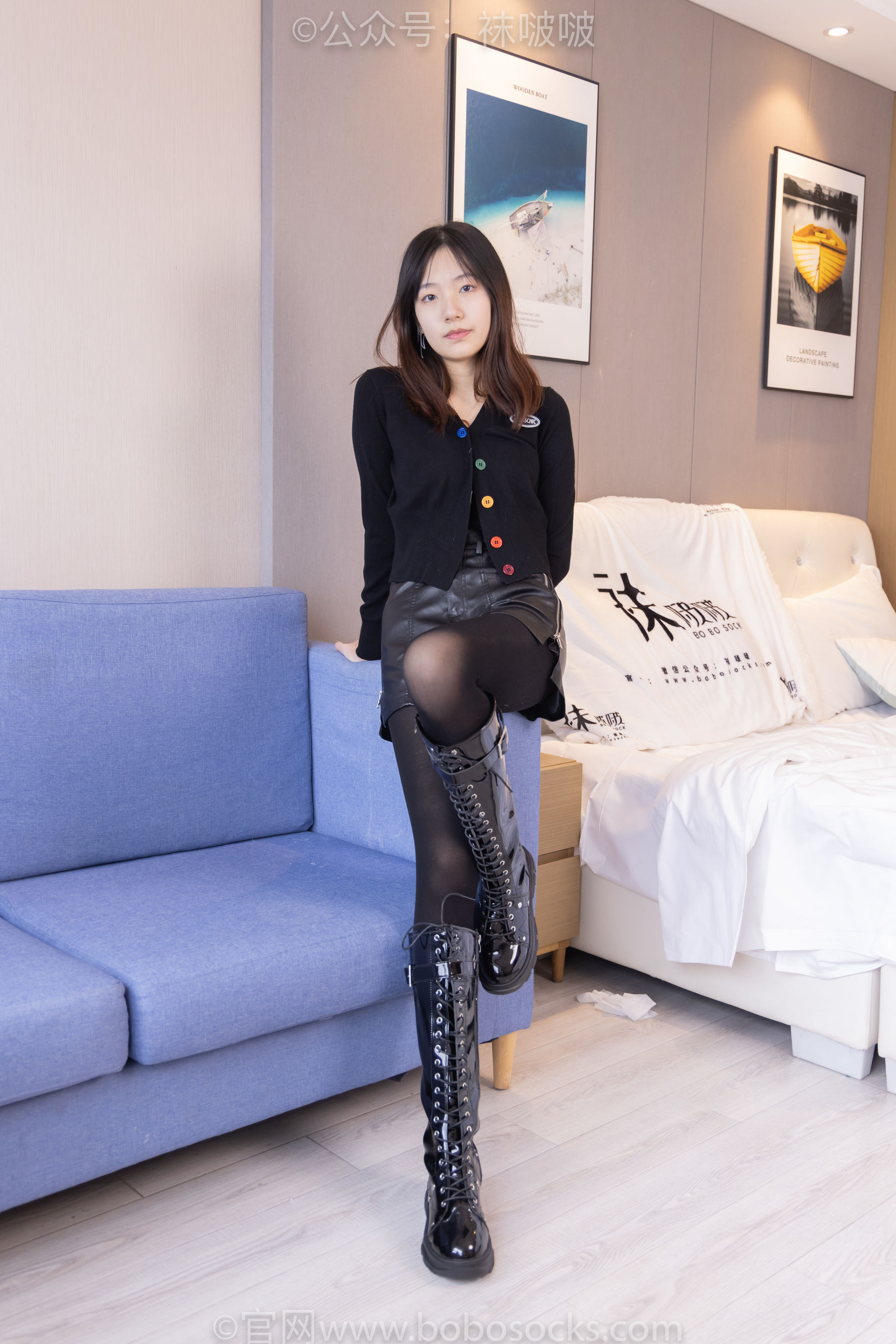 BoBoSocks袜啵啵 No.072 小甜豆-两双长靴、厚黑丝、厚肉丝_第3张