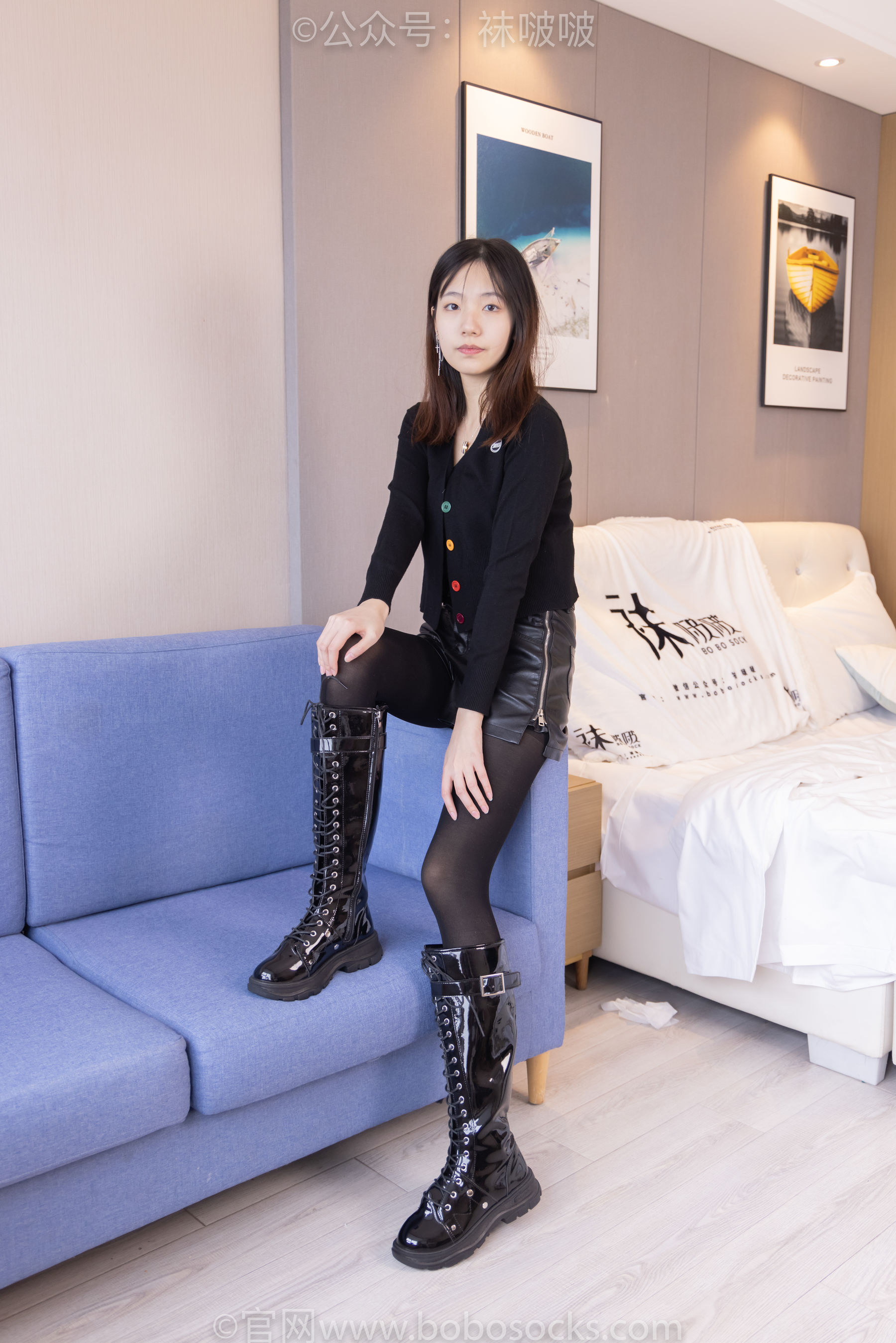 BoBoSocks袜啵啵 No.072 小甜豆-两双长靴、厚黑丝、厚肉丝_第4张