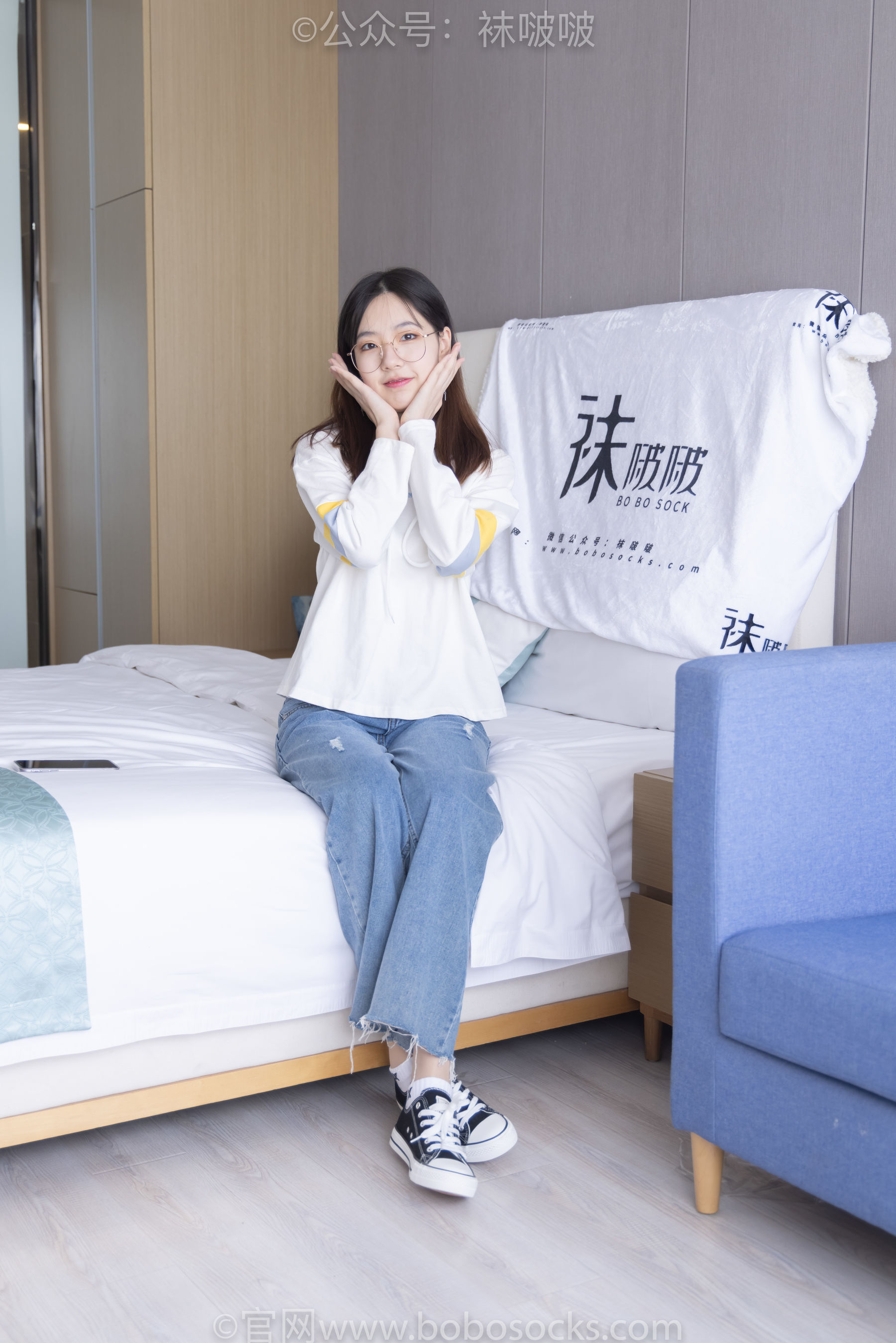 BoBoSocks袜啵啵 No.080 小甜豆-帆布鞋、白棉袜、肉丝_第3张