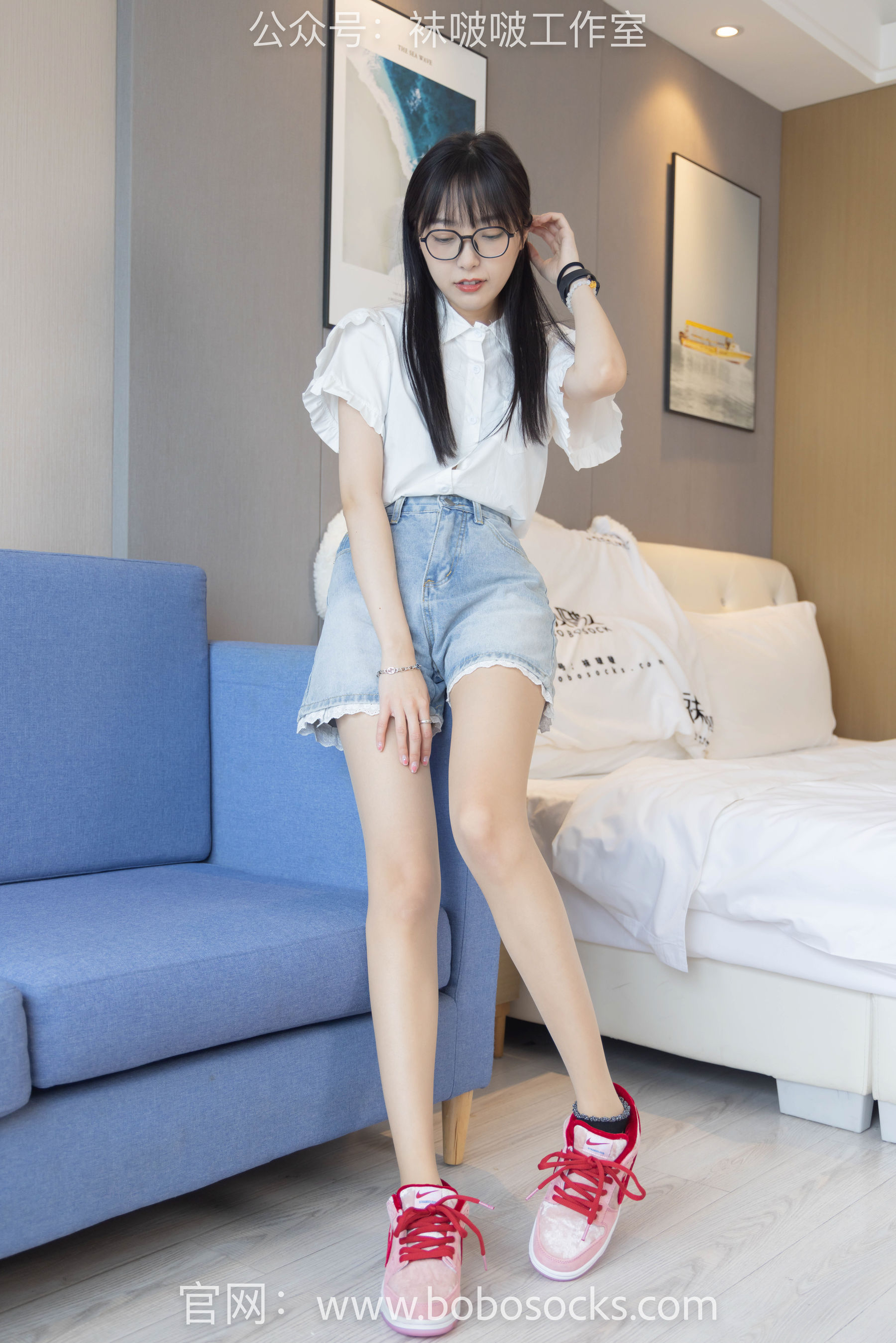 BoBoSocks袜啵啵 No.097 稚予-板鞋、玻璃丝短袜、肉丝_第2张