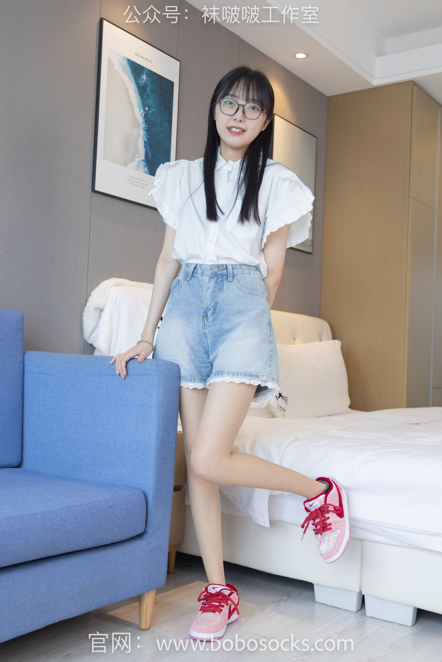 BoBoSocks袜啵啵 No.097 稚予-板鞋、玻璃丝短袜、肉丝_第3张
