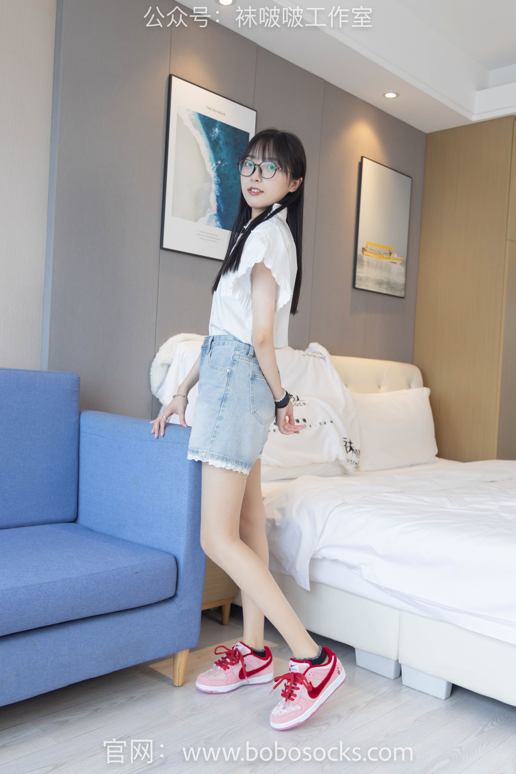 BoBoSocks袜啵啵 No.097 稚予-板鞋、玻璃丝短袜、肉丝_第4张