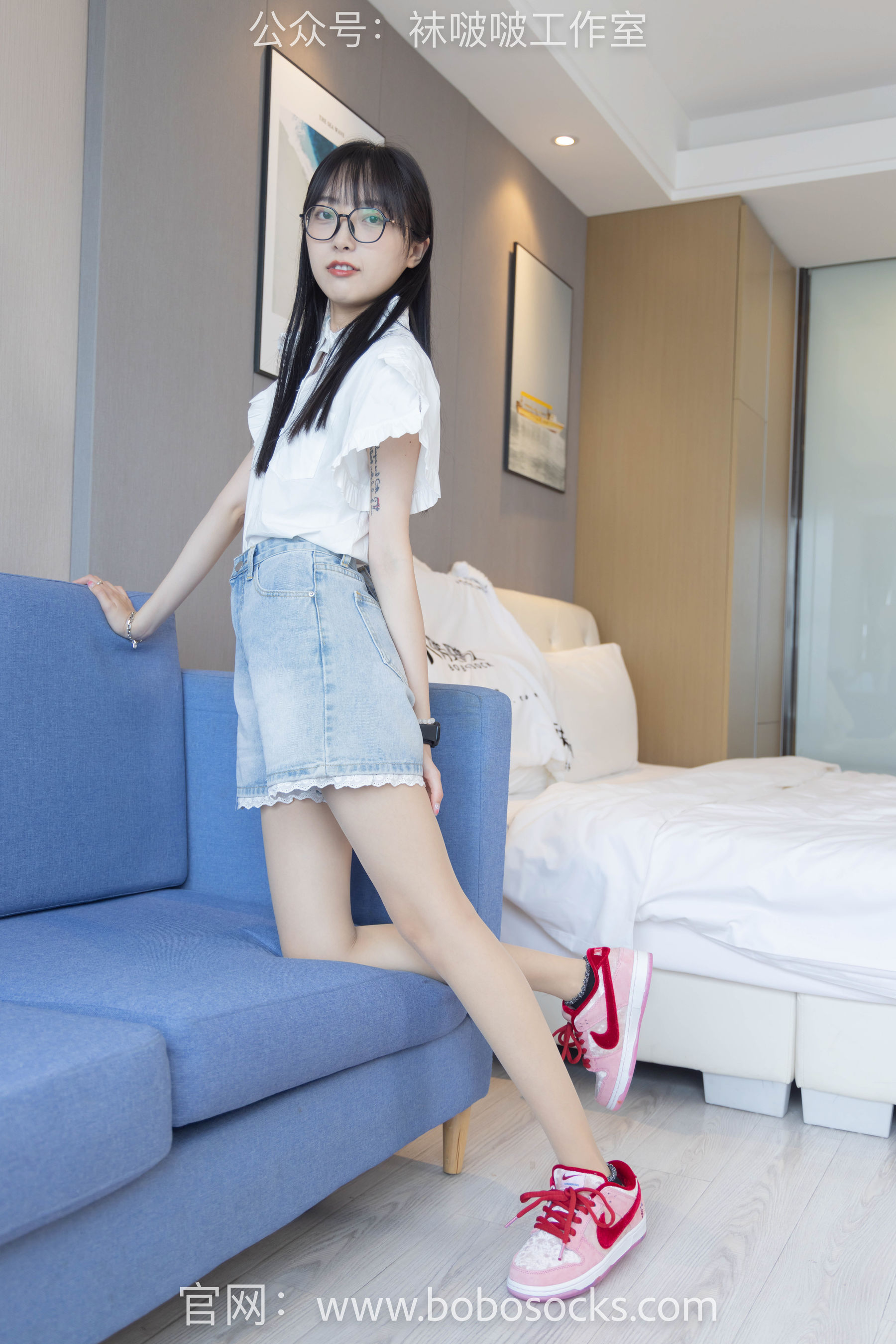 BoBoSocks袜啵啵 No.097 稚予-板鞋、玻璃丝短袜、肉丝_第5张