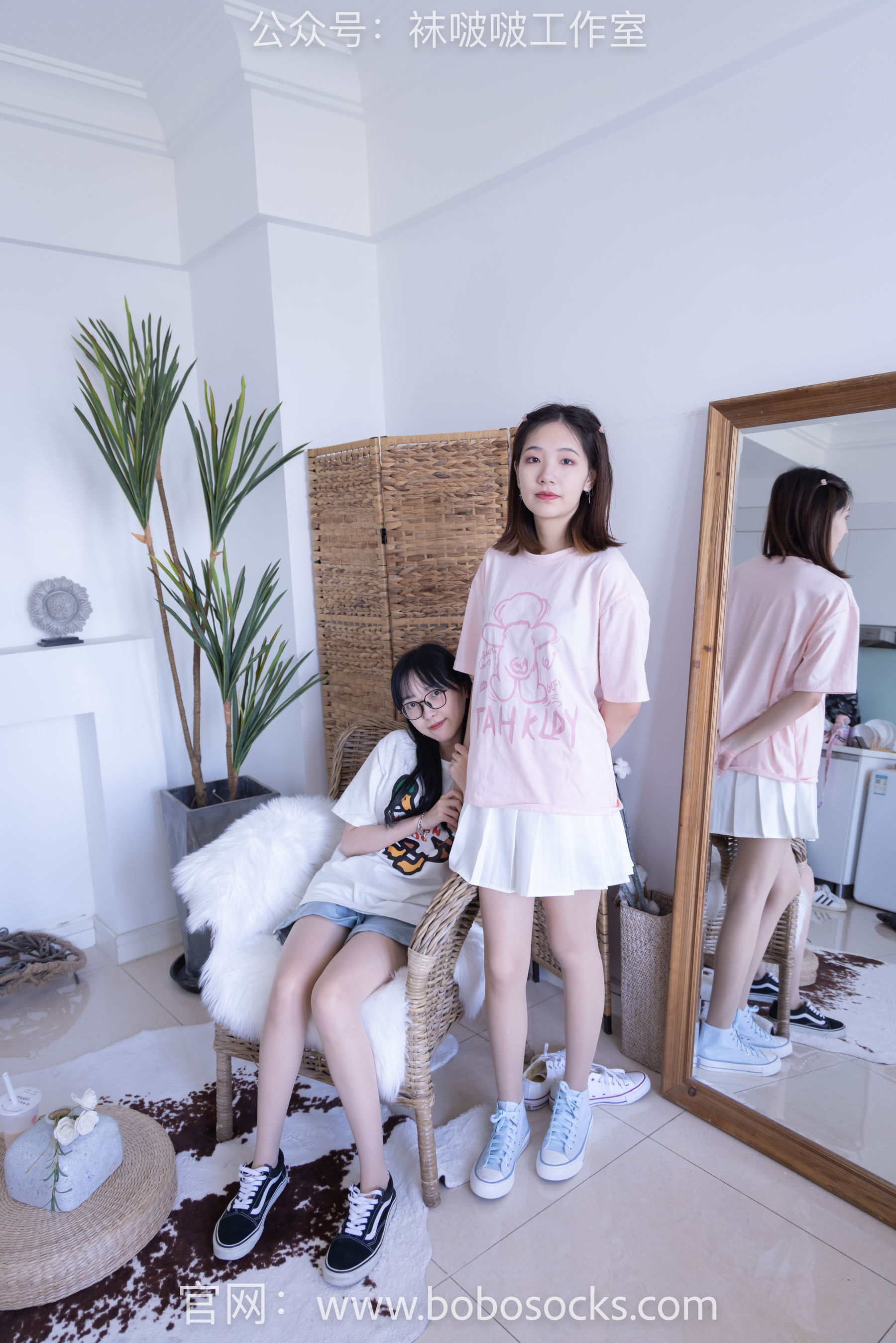 BoBoSocks袜啵啵 No.100 小甜豆与稚予-板鞋、肉丝、脚对脚互动剧情_第3张