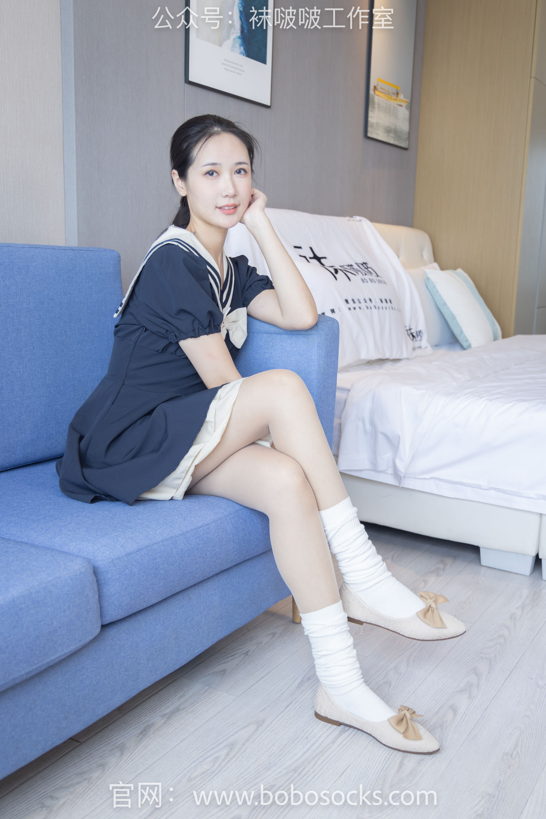 BoBoSocks袜啵啵 No.107 小安-平底鞋、白棉袜、肉丝_第5张