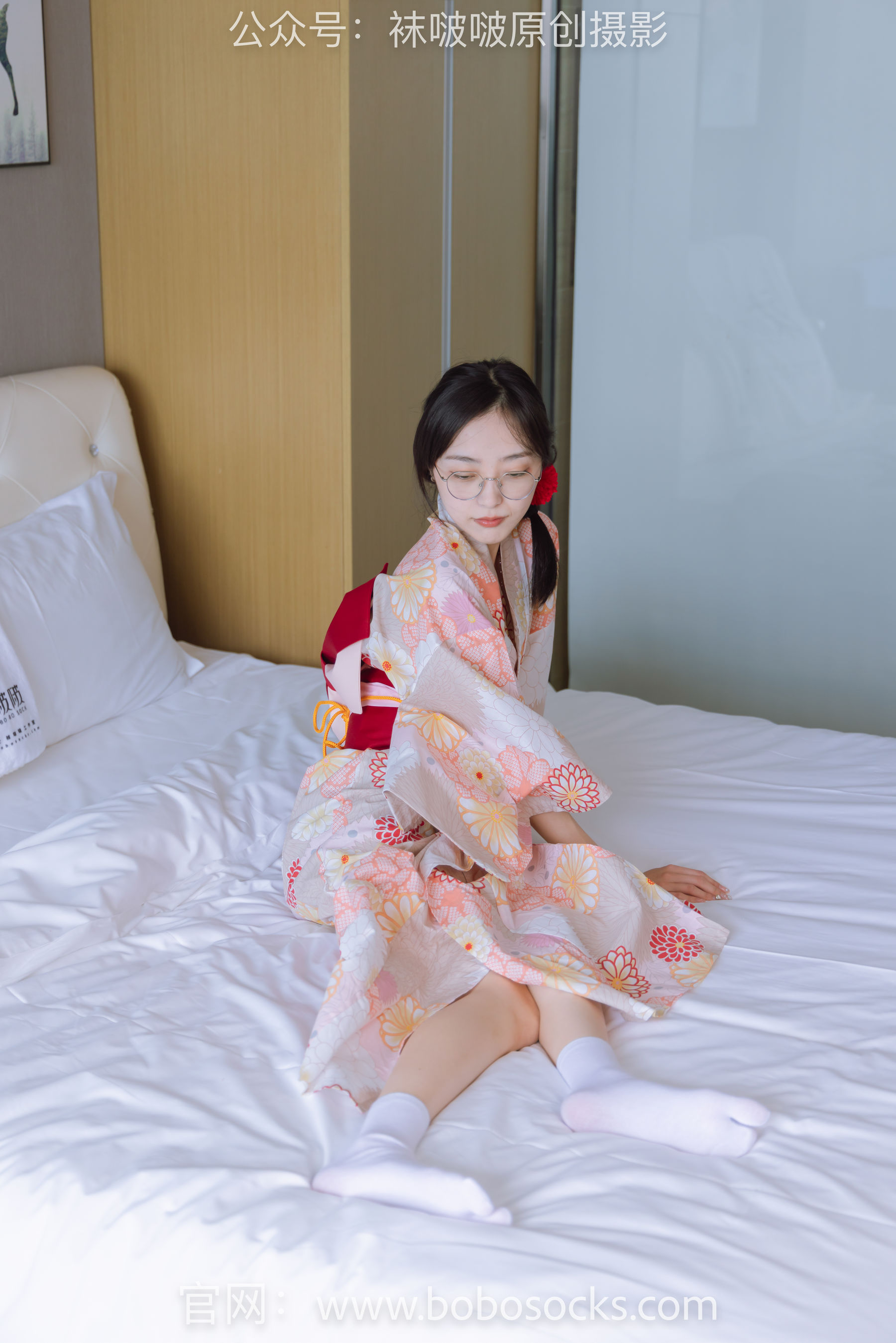 BoBoSocks袜啵啵 No.137 稚予-木屐、分指白棉袜、裸足、和风浴衣_第5张