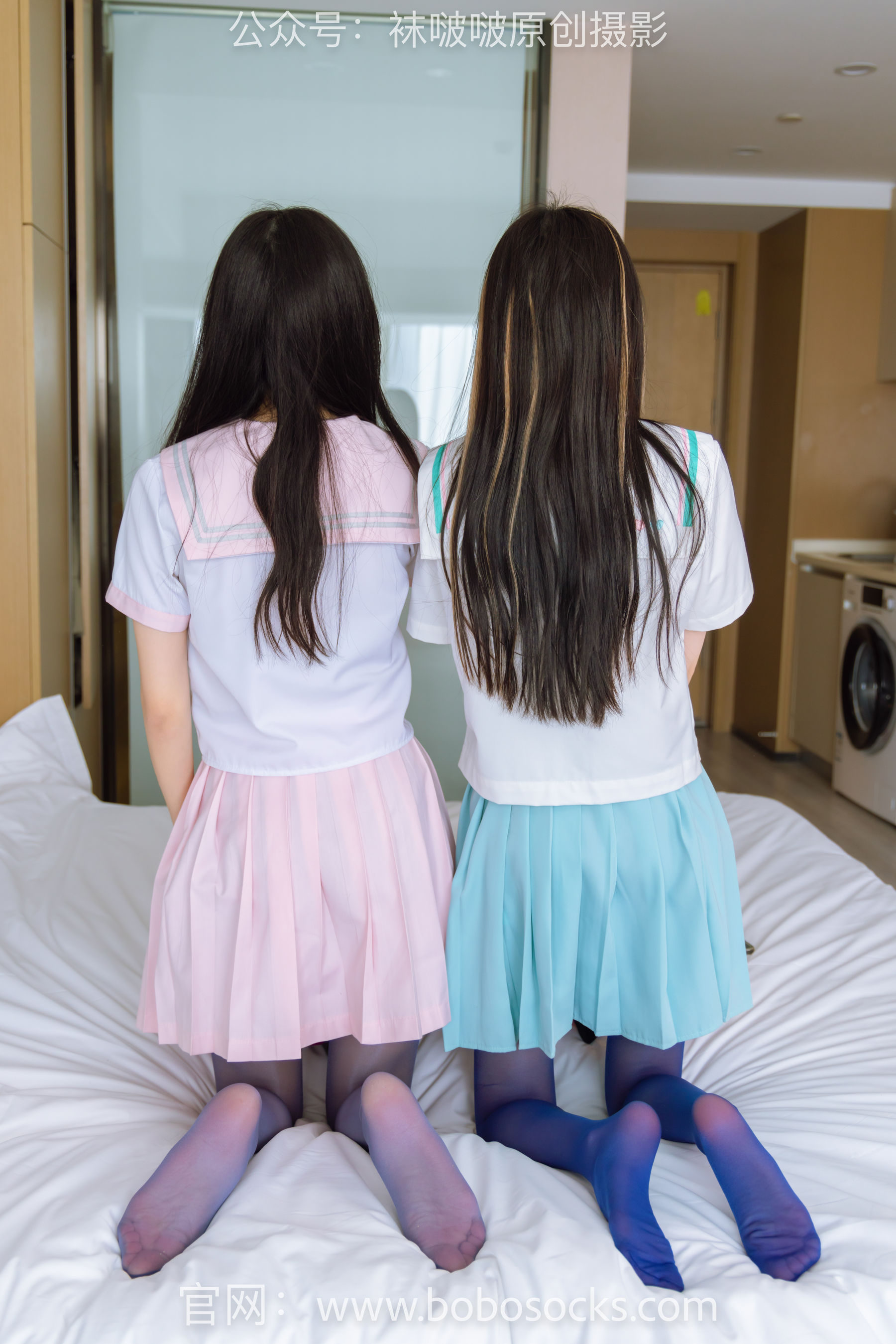BoBoSocks袜啵啵 No.166 小甜豆稚予-板鞋、运动鞋、高跟鞋、白棉袜、蓝丝_第5张