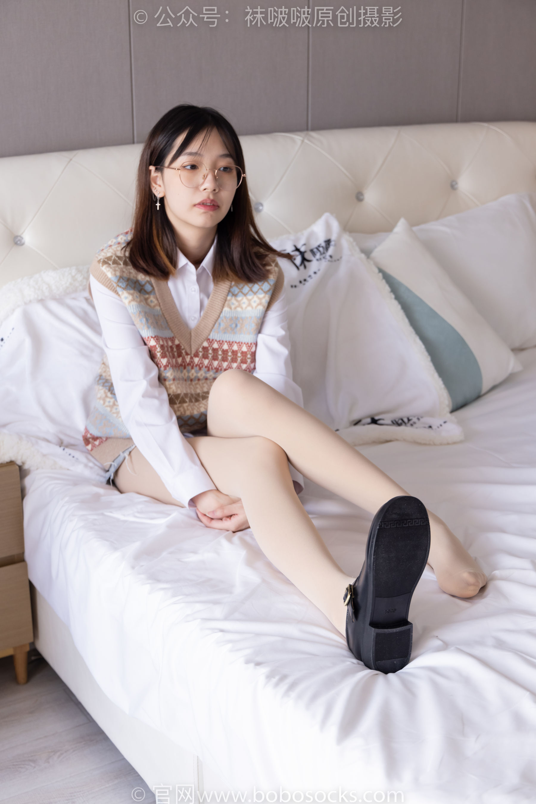 BoBoSocks袜啵啵 No.169 小甜豆-黑皮鞋、厚黑丝、厚肉丝_第3张