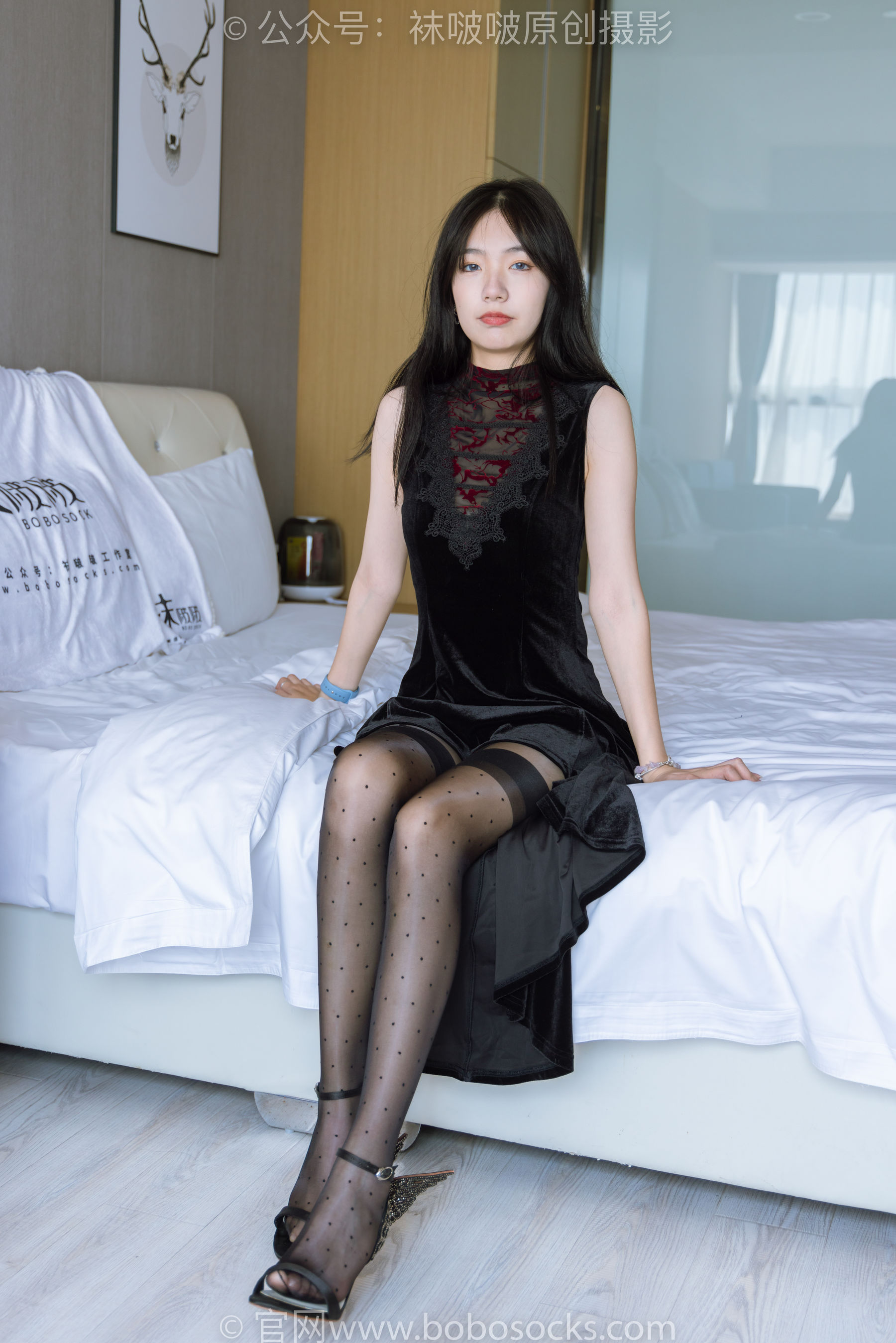 BoBoSocks袜啵啵 No.175 小甜豆-高跟鞋、黑丝 脚尖透明款_第1张