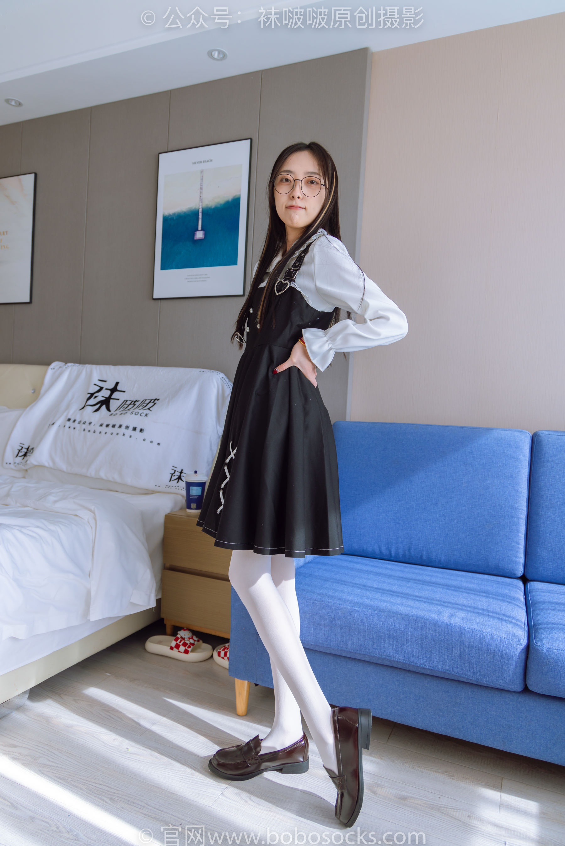 BoBoSocks袜啵啵 No.177 稚予-皮鞋、厚白丝（脚底猫爪印款）_第2张