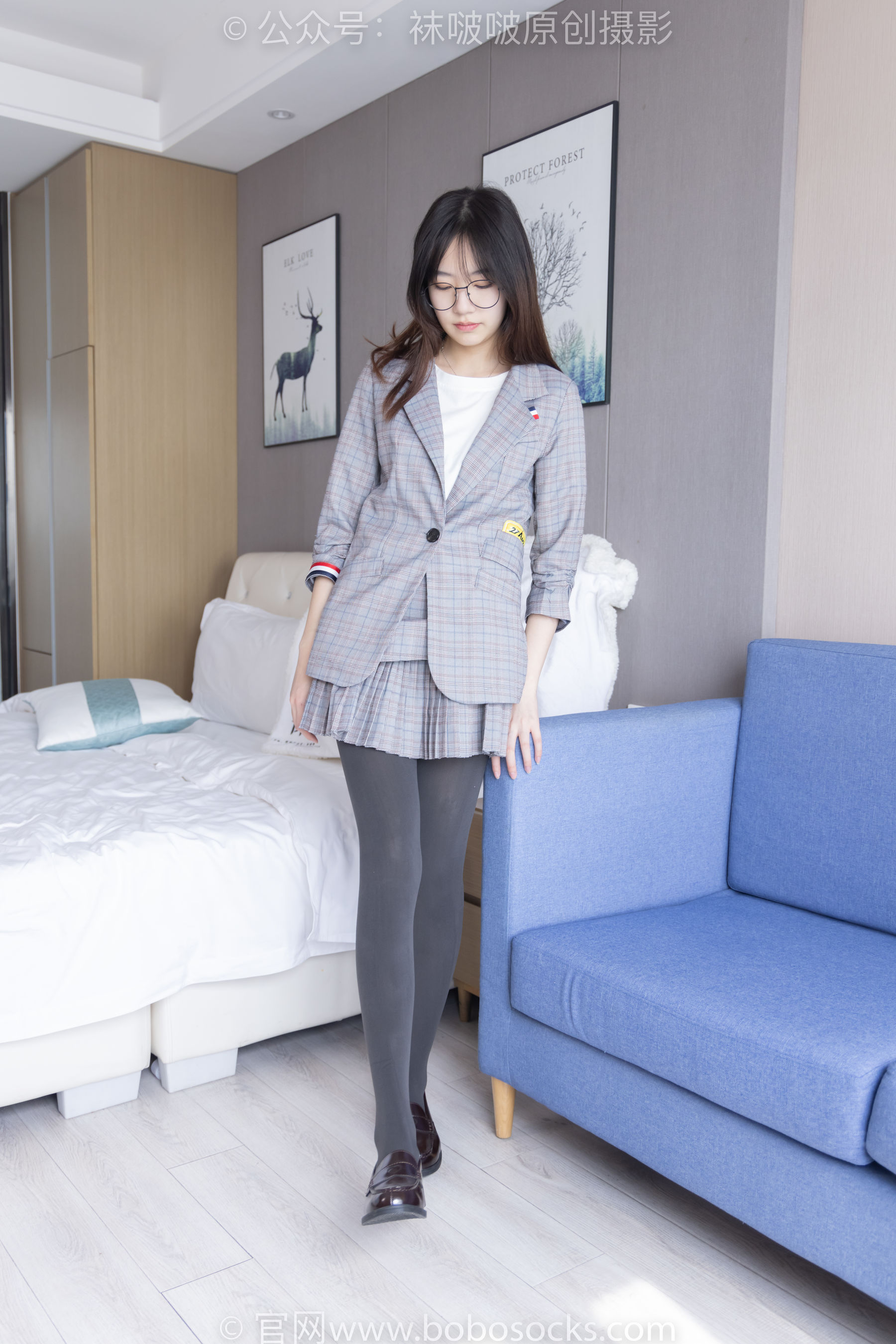 BoBoSocks袜啵啵 No.210 小甜豆 -皮鞋、厚灰丝、ol装_第2张