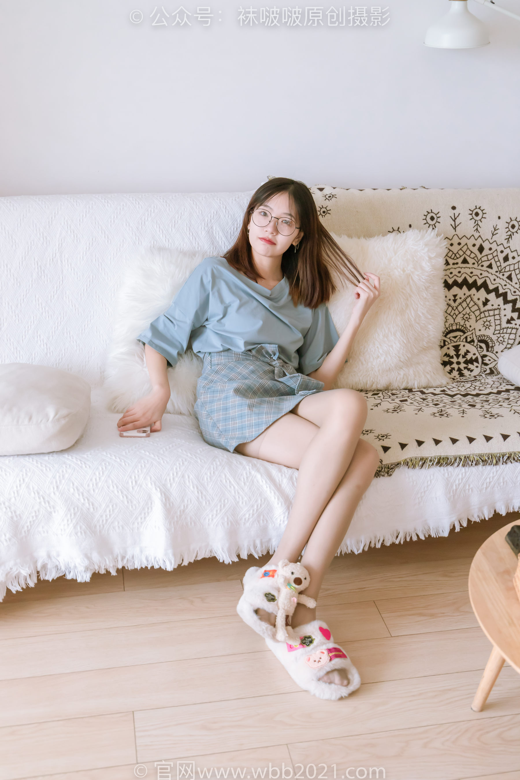 BoBoSocks袜啵啵 No.239 小甜豆-棉拖鞋、灰丝、裸足_第2张