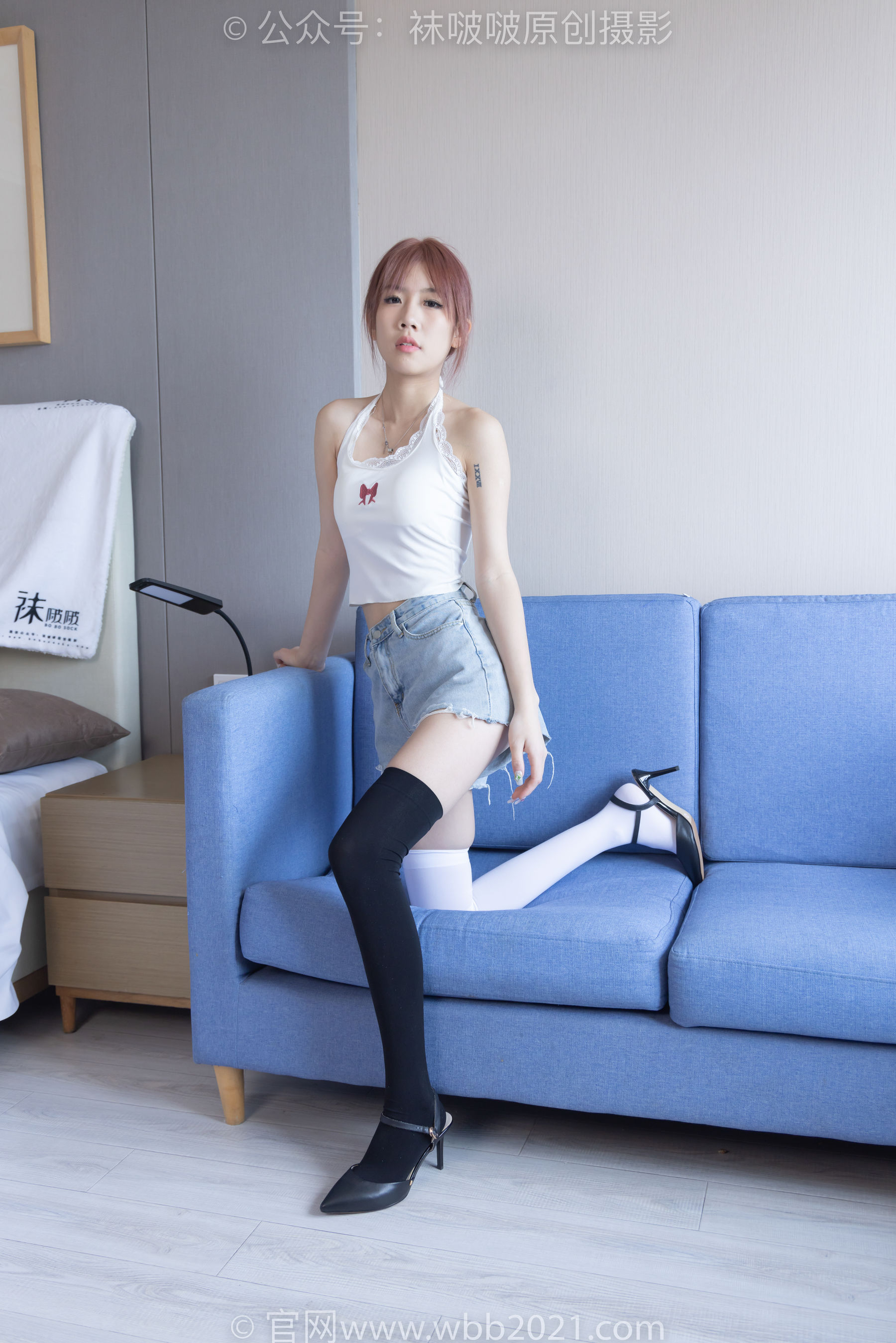 BoBoSocks袜啵啵 No.264 果冻 -高跟鞋、贝壳头板鞋、黑丝大腿袜、白丝大腿袜_第5张