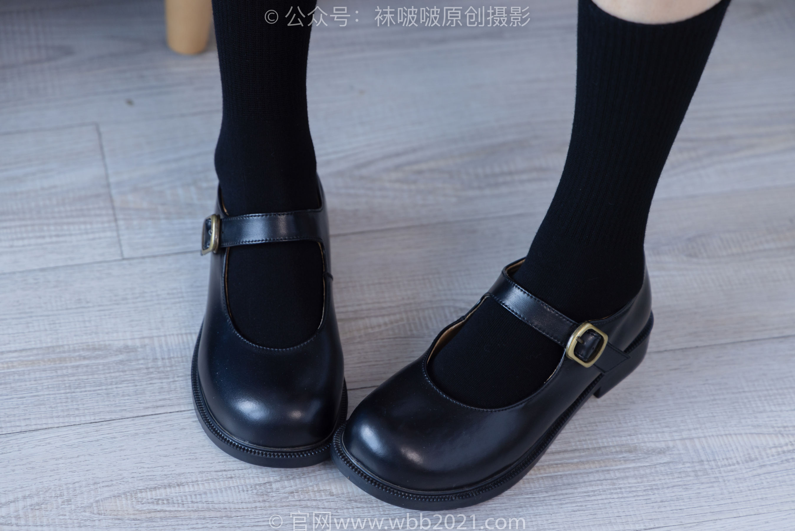 BoBoSocks袜啵啵 No.268 芝士 -黑皮鞋、绑带黑棉袜、学院制服_第1张