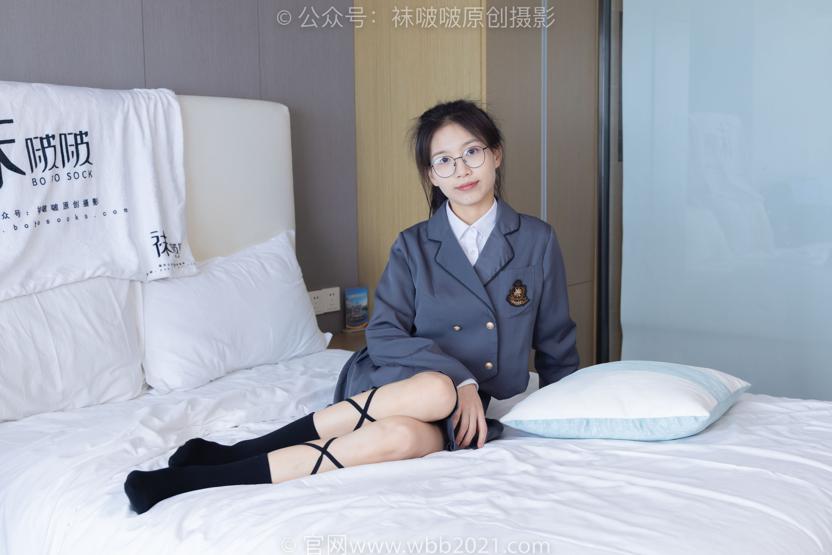 BoBoSocks袜啵啵 No.268 芝士 -黑皮鞋、绑带黑棉袜、学院制服_第3张