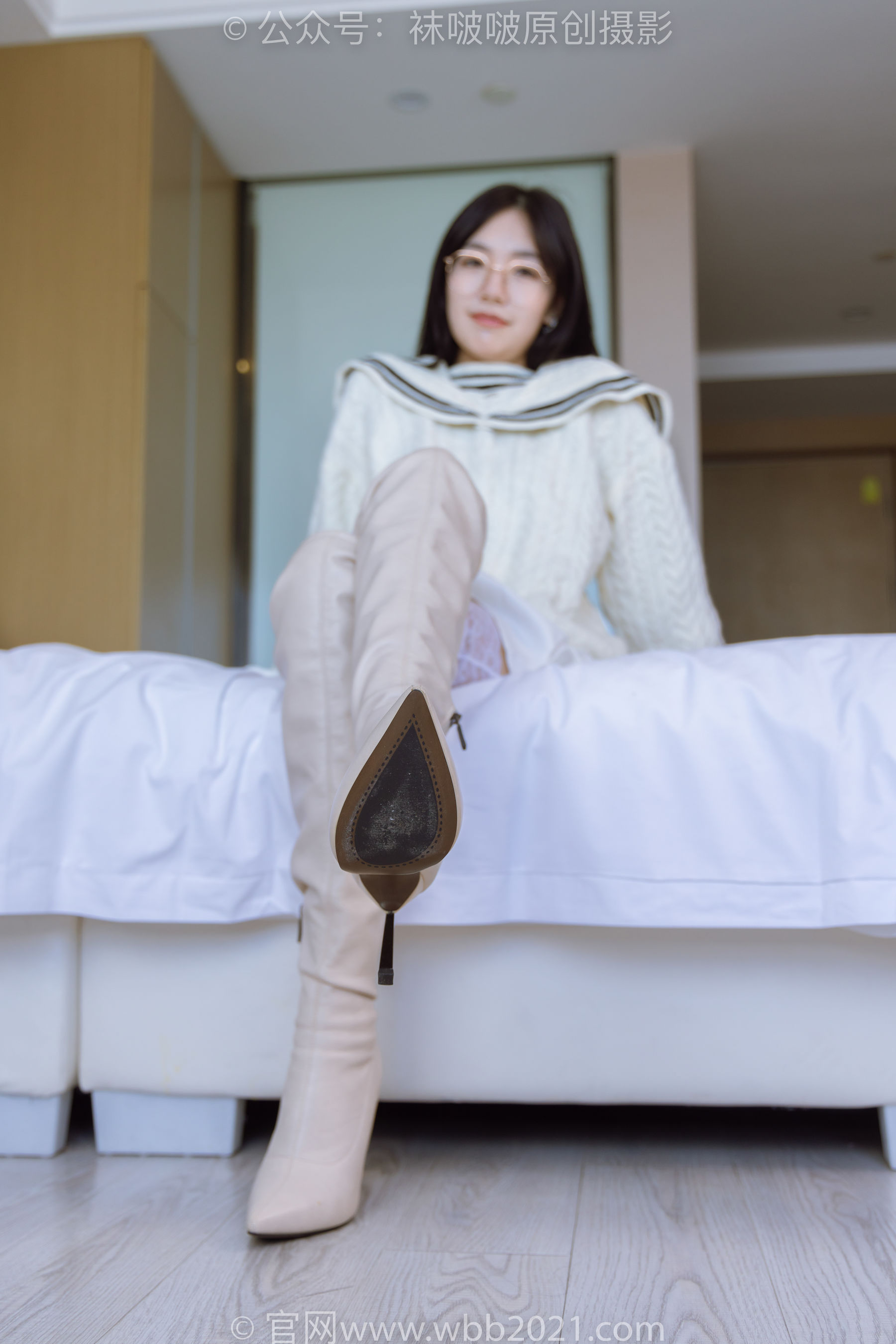 BoBoSocks袜啵啵 No.282 小甜豆 - 长靴、高跟鞋、白丝大腿袜_第1张