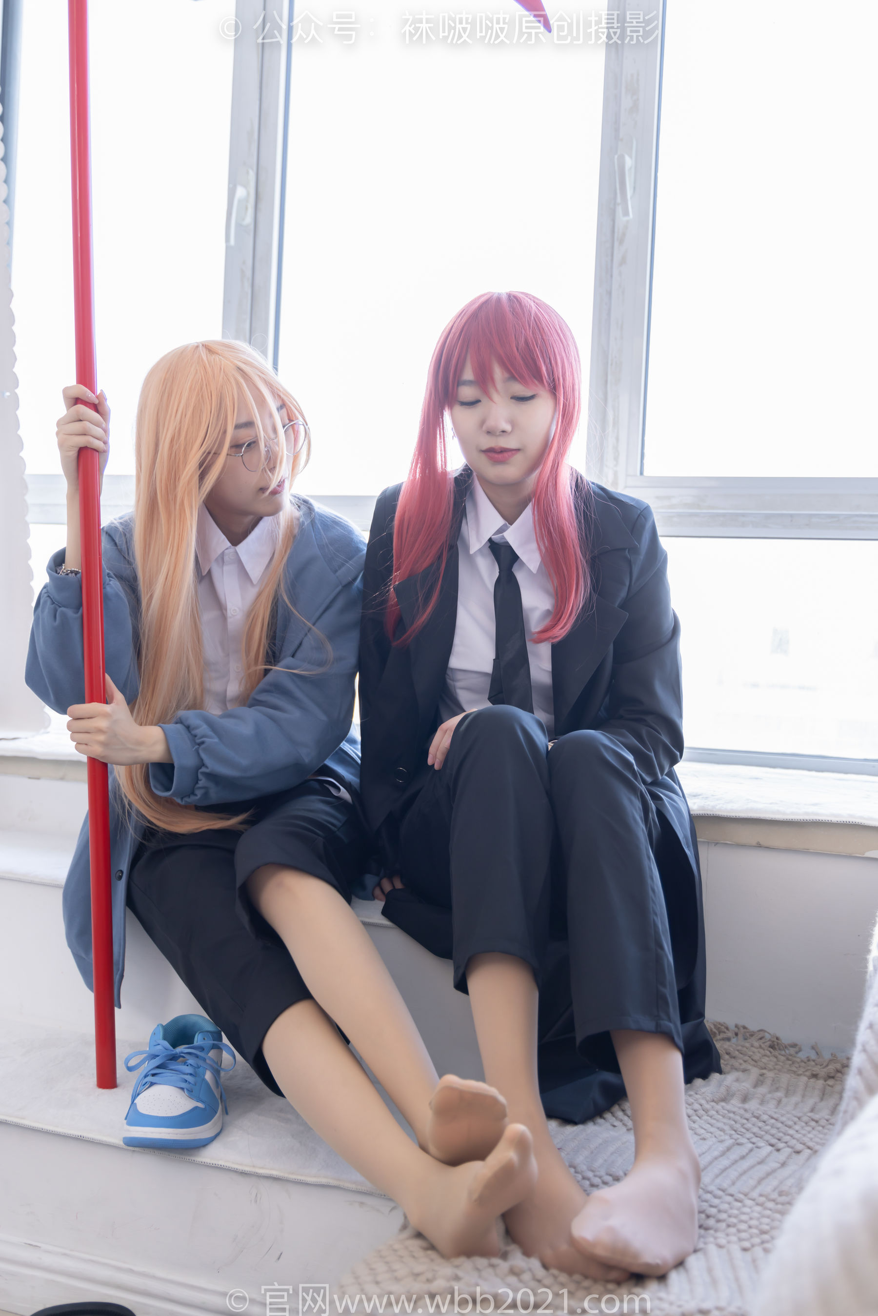 BoBoSocks袜啵啵 No.302 小甜豆&稚予 -三双皮鞋、板鞋、黑丝、两双肉丝、裤里丝_第4张