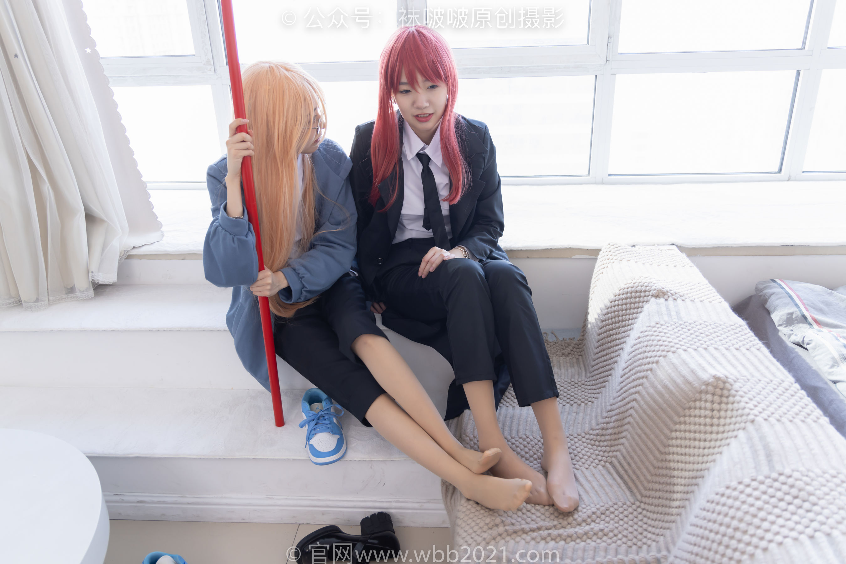 BoBoSocks袜啵啵 No.302 小甜豆&稚予 -三双皮鞋、板鞋、黑丝、两双肉丝、裤里丝_第5张