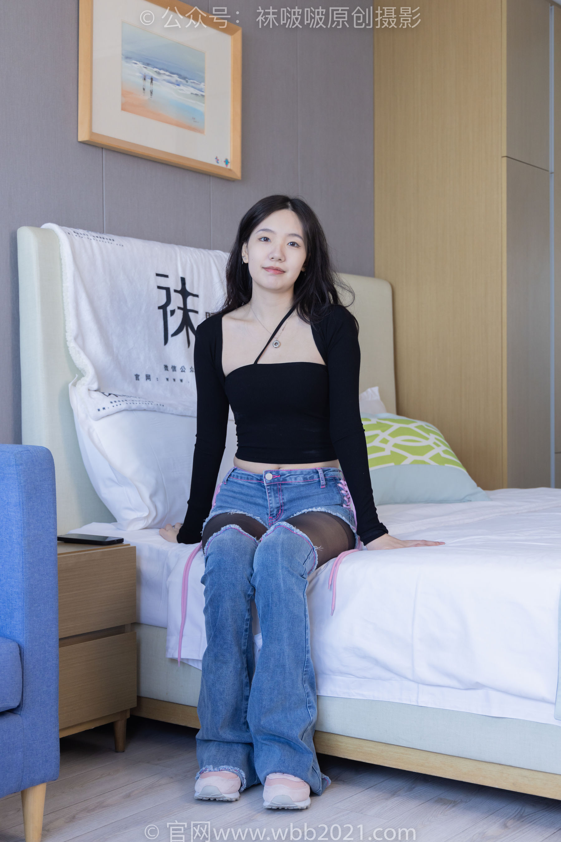 BoBoSocks袜啵啵 No.317 小甜豆 -运动鞋、可拆卸牛仔裤、粉色棉袜、黑丝、裤里丝_第1张