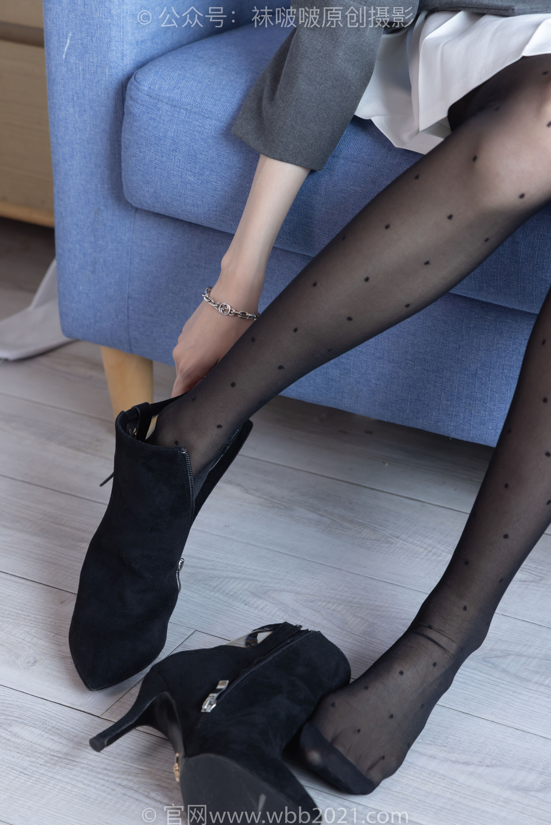 BoBoSocks袜啵啵 No.352 稚予 -短靴、波点黑丝_第1张