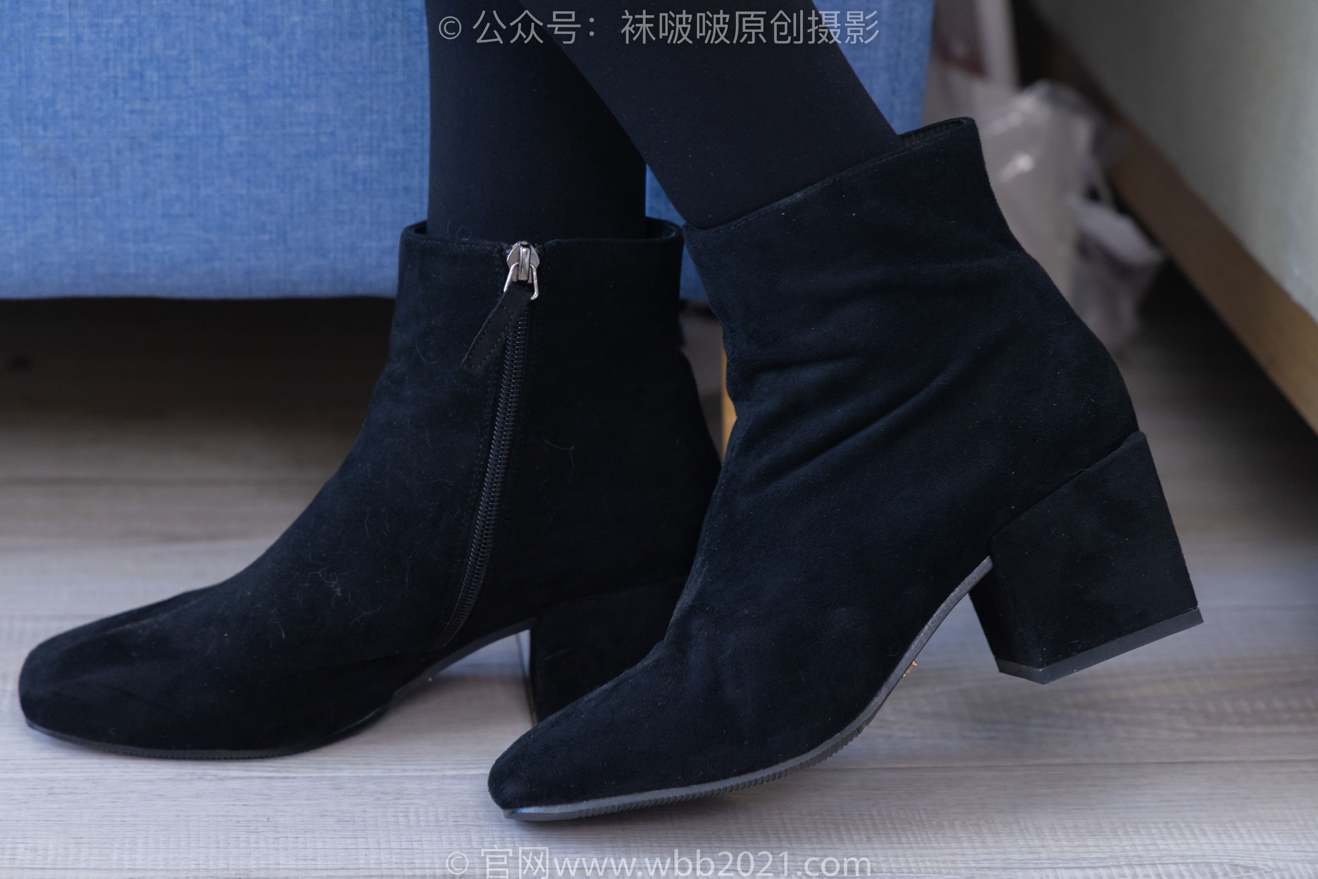 BoBoSocks袜啵啵 No.365 芝士 -短靴、平底鞋、厚黑丝、厚灰丝_第2张