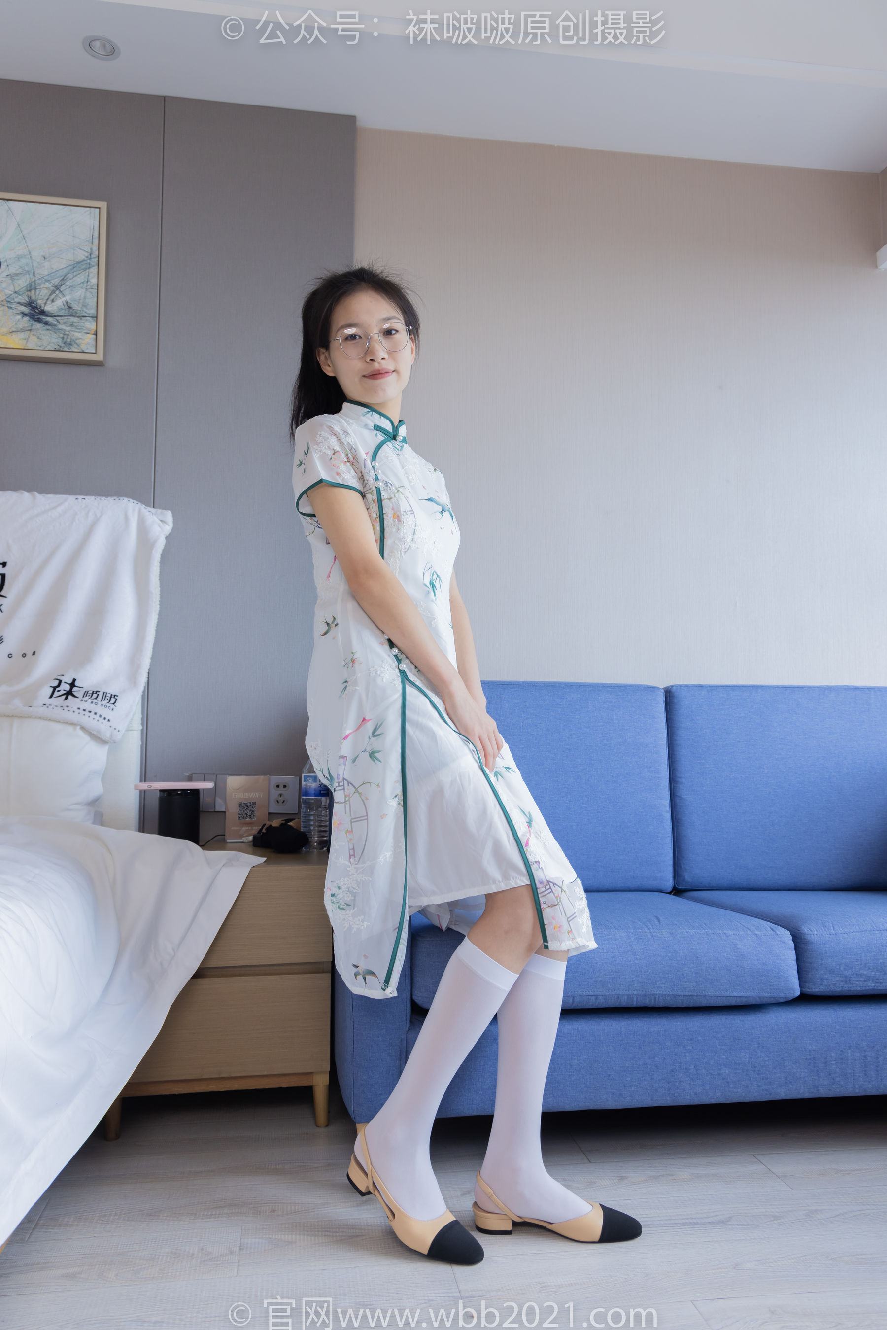 BoBoSocks袜啵啵 No.371 芝士 -平底鞋、高跟凉鞋、厚白丝小腿袜、短白丝_第2张