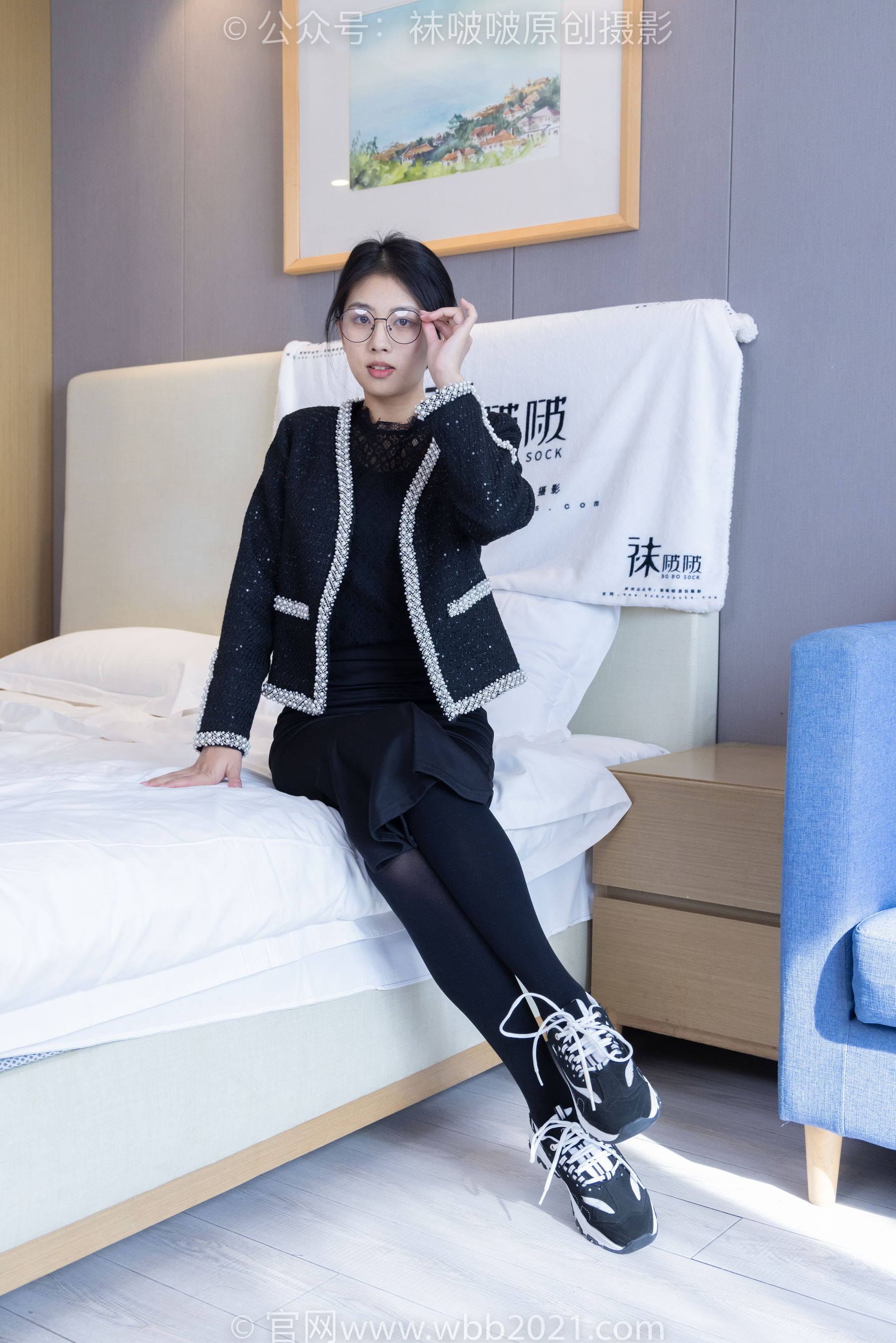 BoBoSocks袜啵啵 No.378 奶油 -短靴、运动鞋、厚黑丝、厚灰丝_第3张