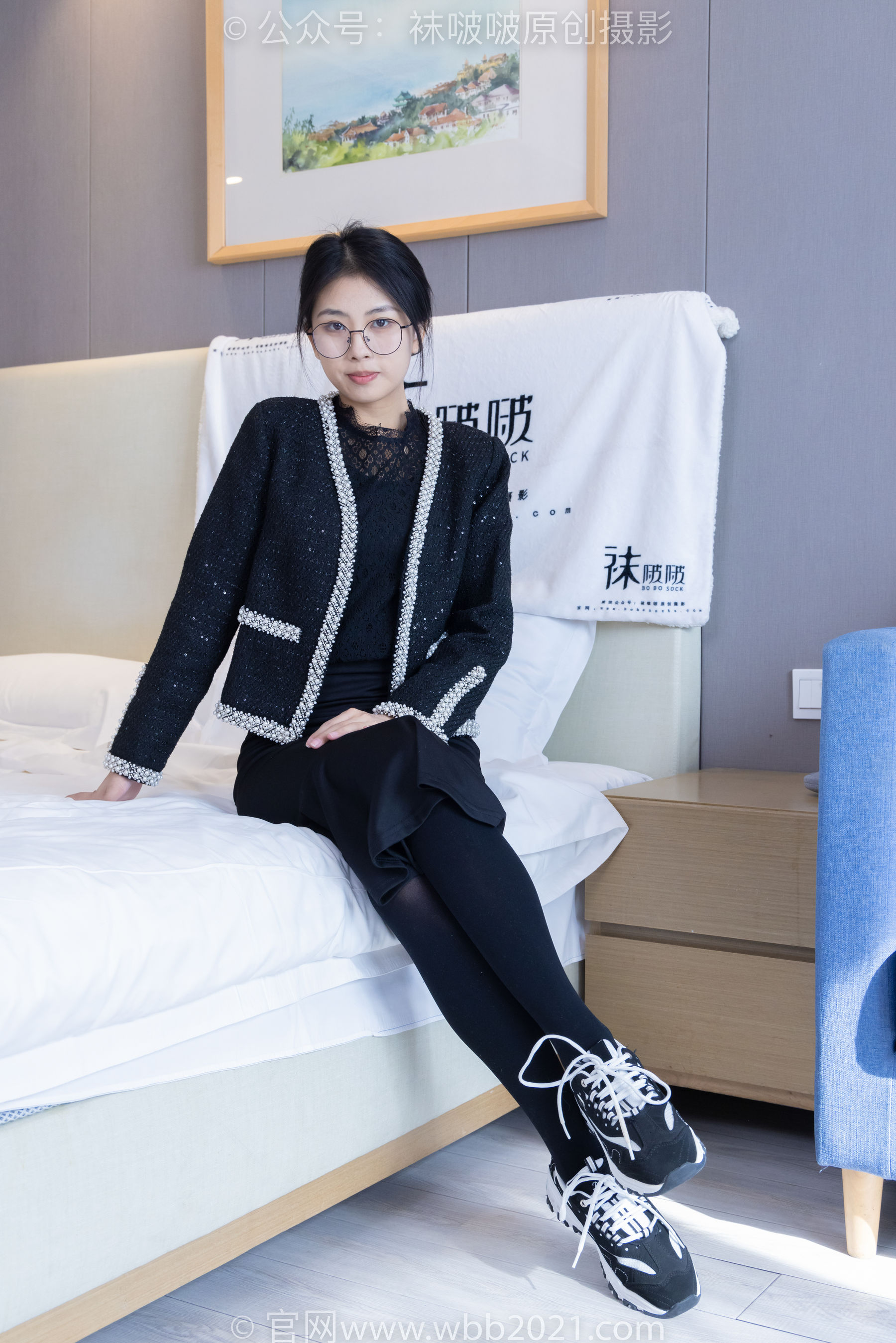 BoBoSocks袜啵啵 No.378 奶油 -短靴、运动鞋、厚黑丝、厚灰丝_第5张