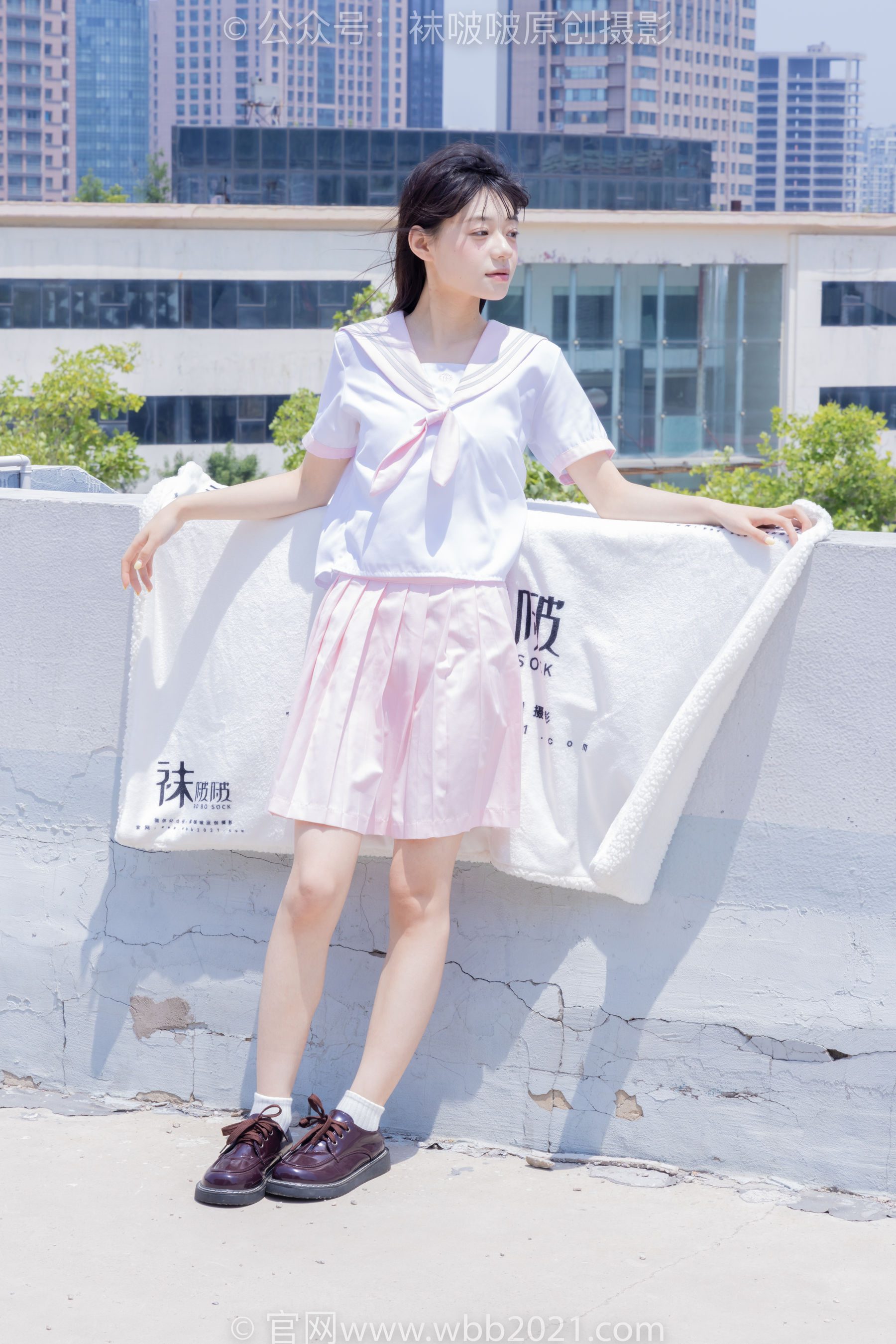 BoBoSocks袜啵啵 No.399 糯米 -皮鞋、白棉袜、jk制服_第1张