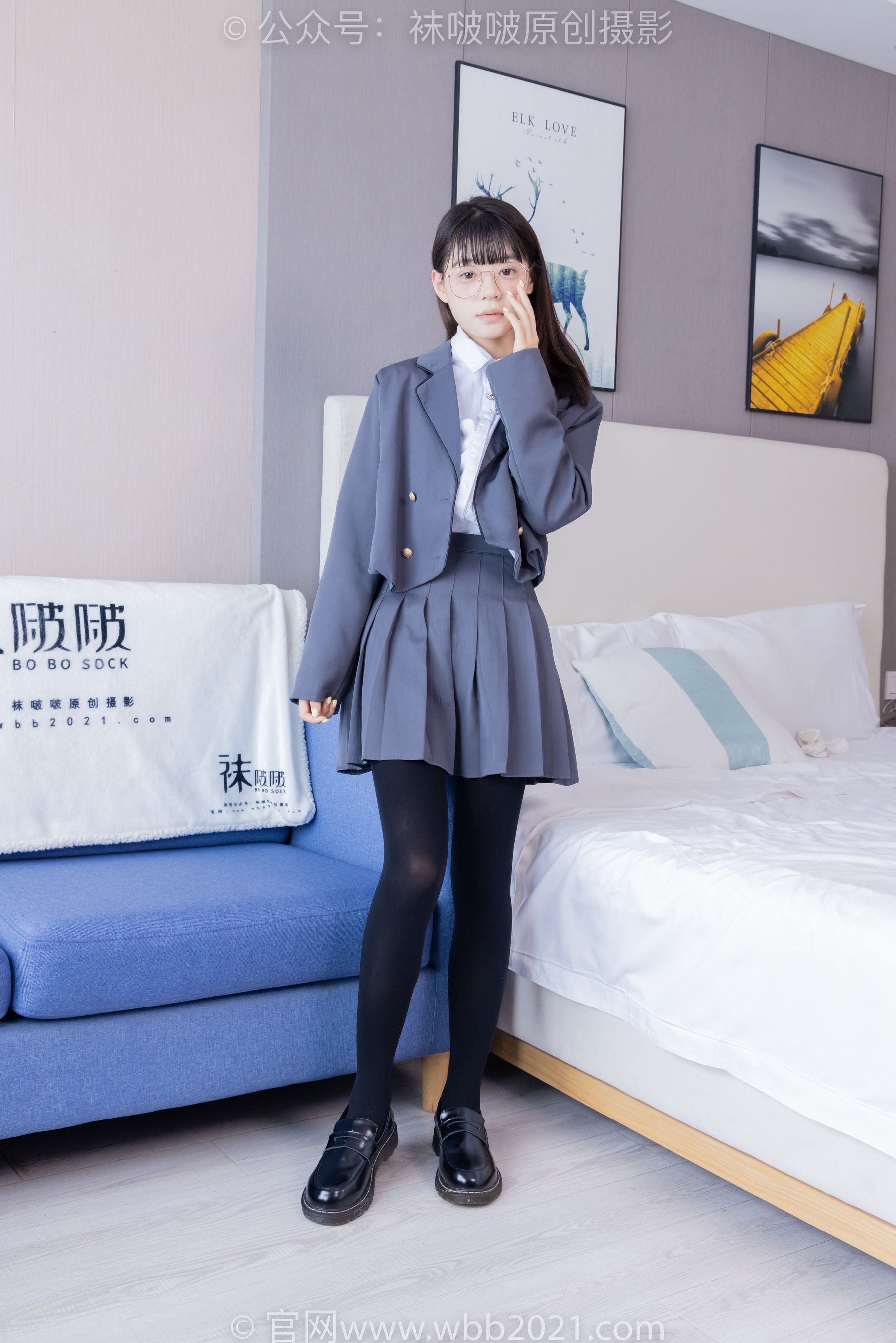 BoBoSocks袜啵啵 No.402 糯米 -皮鞋、厚黑丝、学院jk_第2张