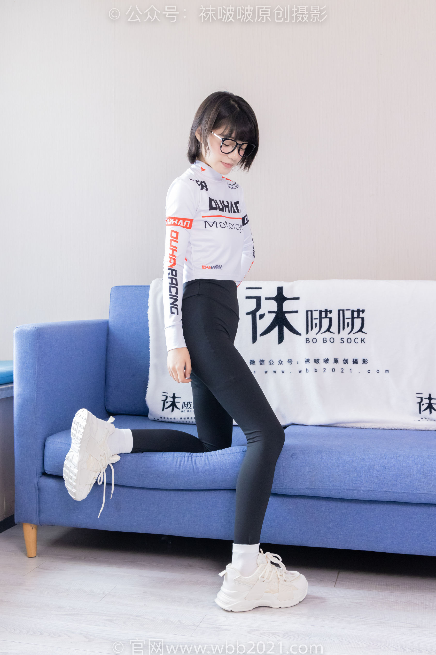 BoBoSocks袜啵啵 No.410 糯米 -运动鞋、白棉袜、肉丝、瑜伽裤裤里丝_第2张