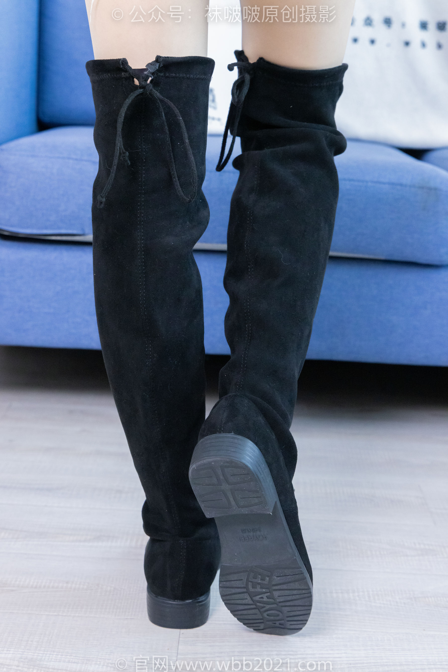 BoBoSocks袜啵啵 No.422 糯米 -长靴、白棉袜、肉丝_第2张