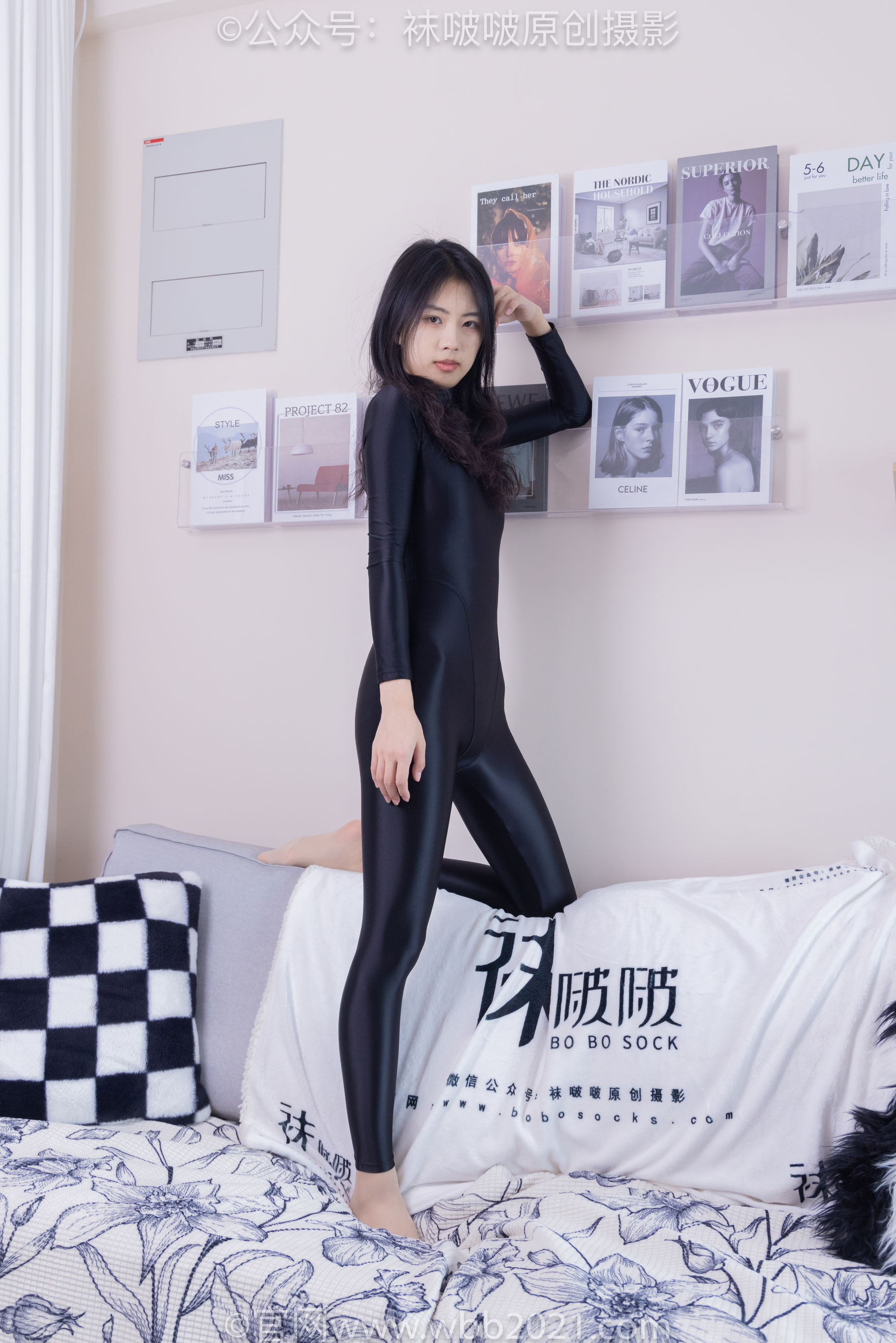 BoBoSocks袜啵啵 No.448 奶油 高跟长靴、肉丝、连体泳衣裤里丝_第3张