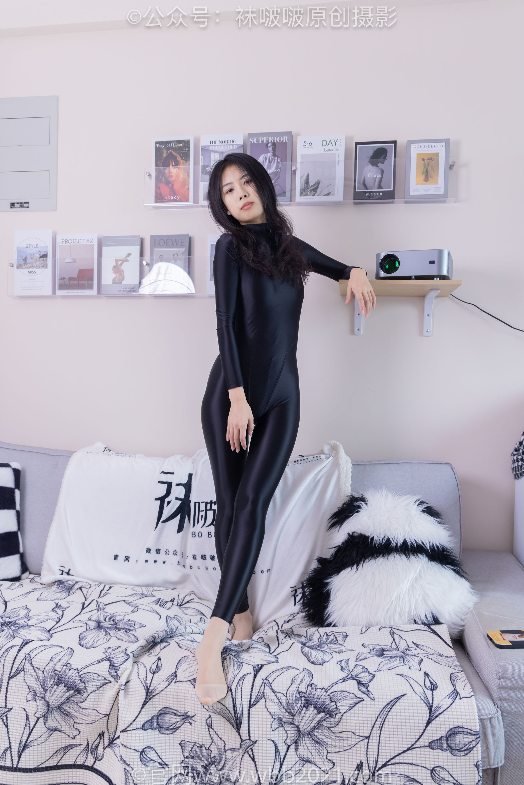 BoBoSocks袜啵啵 No.448 奶油 高跟长靴、肉丝、连体泳衣裤里丝_第4张