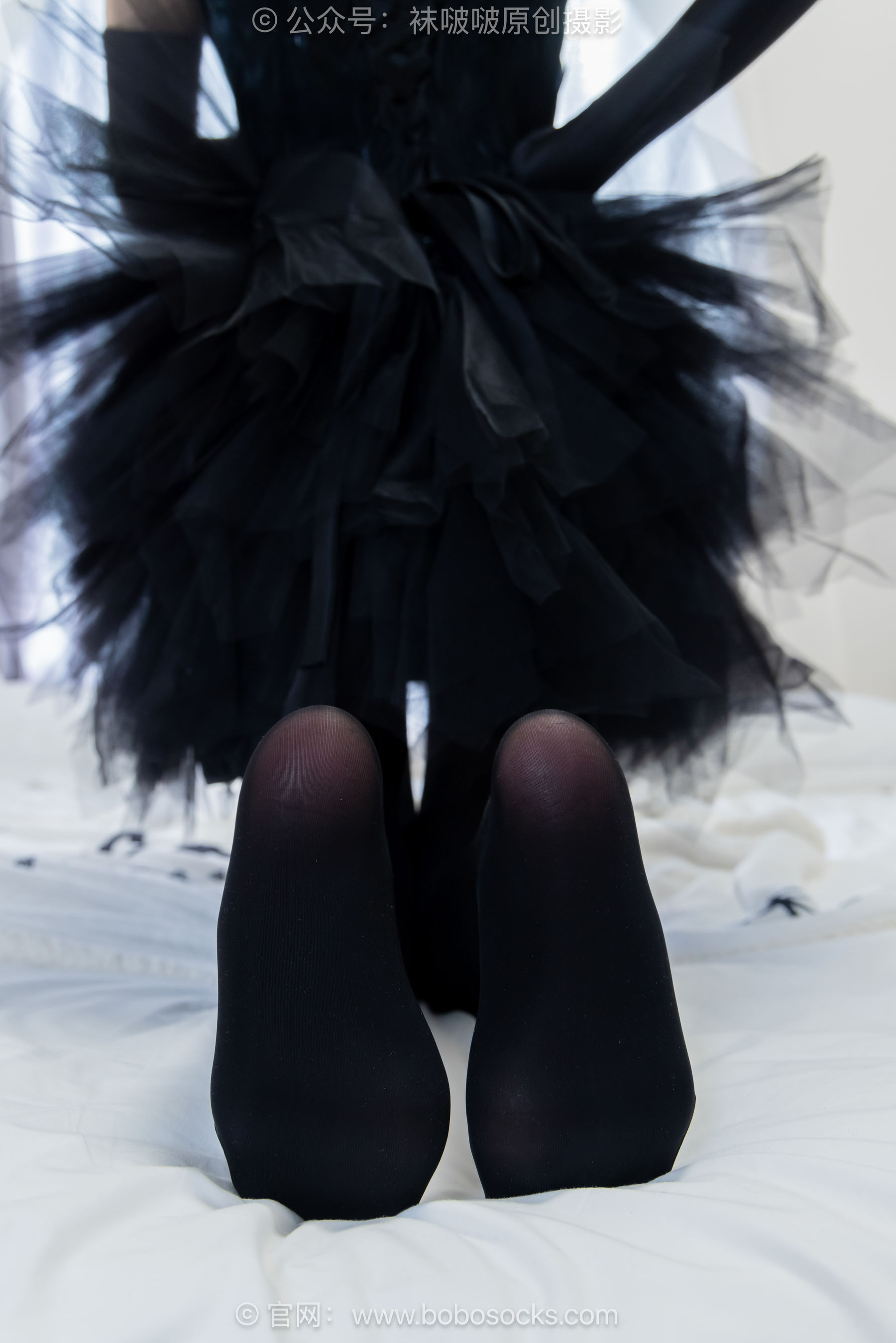 BoBoSocks袜啵啵 No.487 小甜豆 高跟鞋、油亮厚黑丝、黑色丝手套_第4张