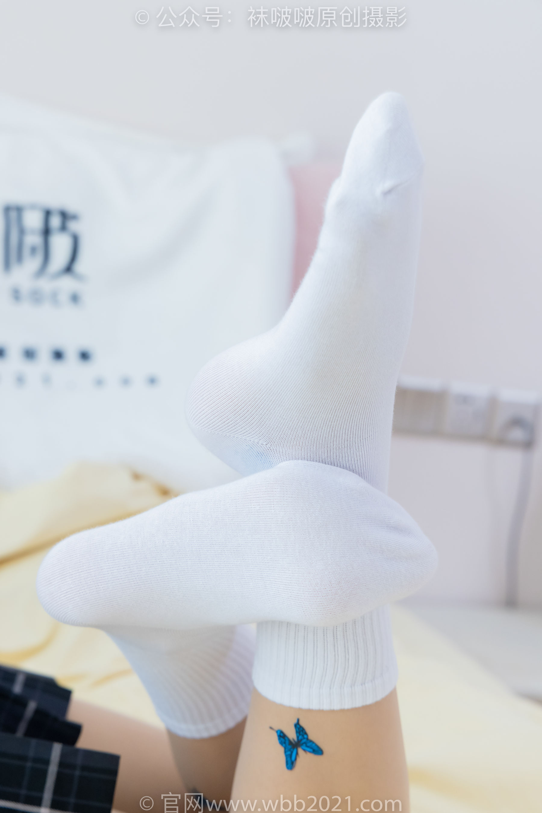 BoBoSocks袜啵啵 No.508 奶油 皮鞋、白棉袜、蝴蝶薄肉丝、jk制服_第3张