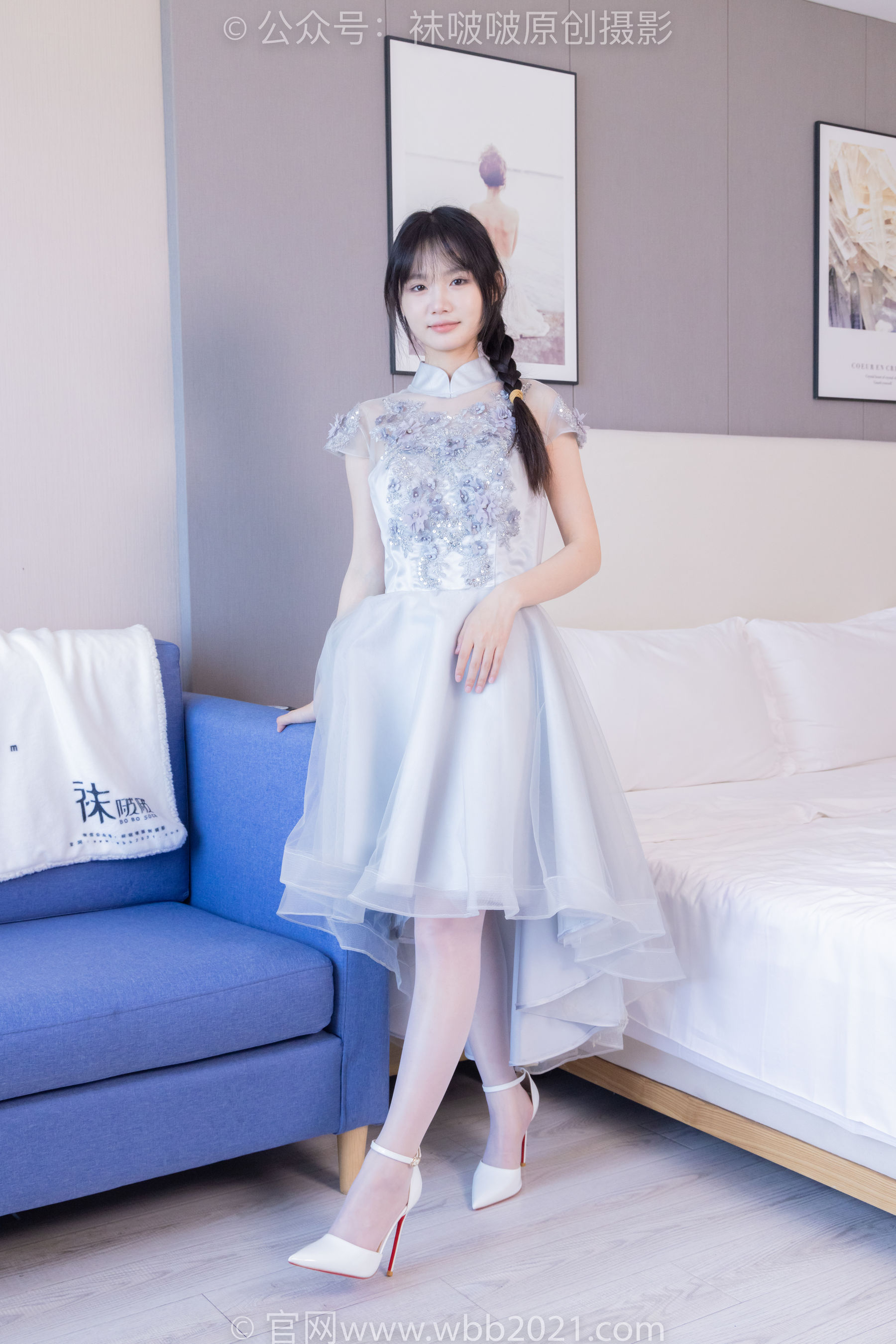 BoBoSocks袜啵啵 No.512 甜甜圈 - 高跟鞋、油亮薄白丝、袜踩奶油蛋糕剧情_第1张